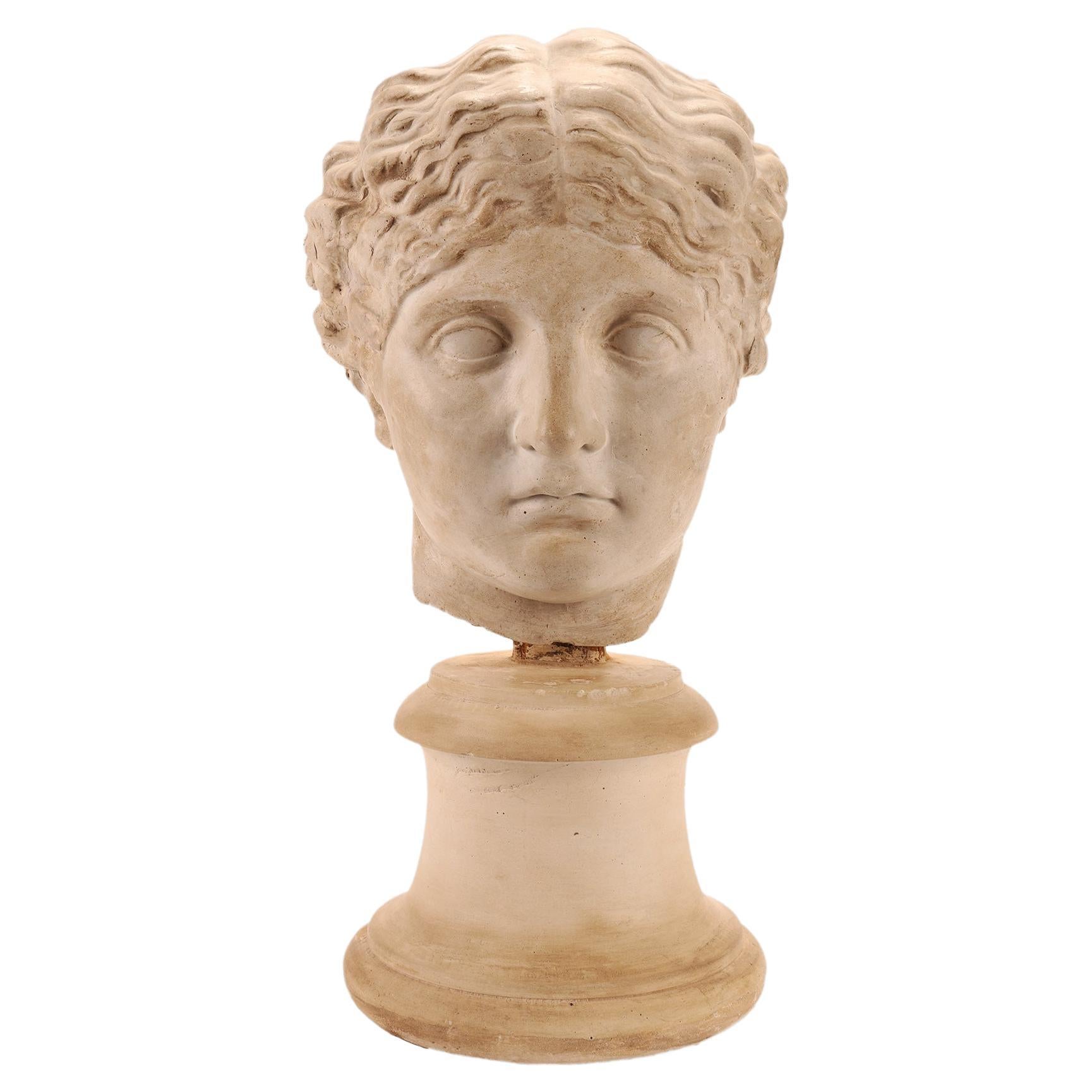 Academic Cast Depicting a Roman Women Head, Italy 1890 For Sale