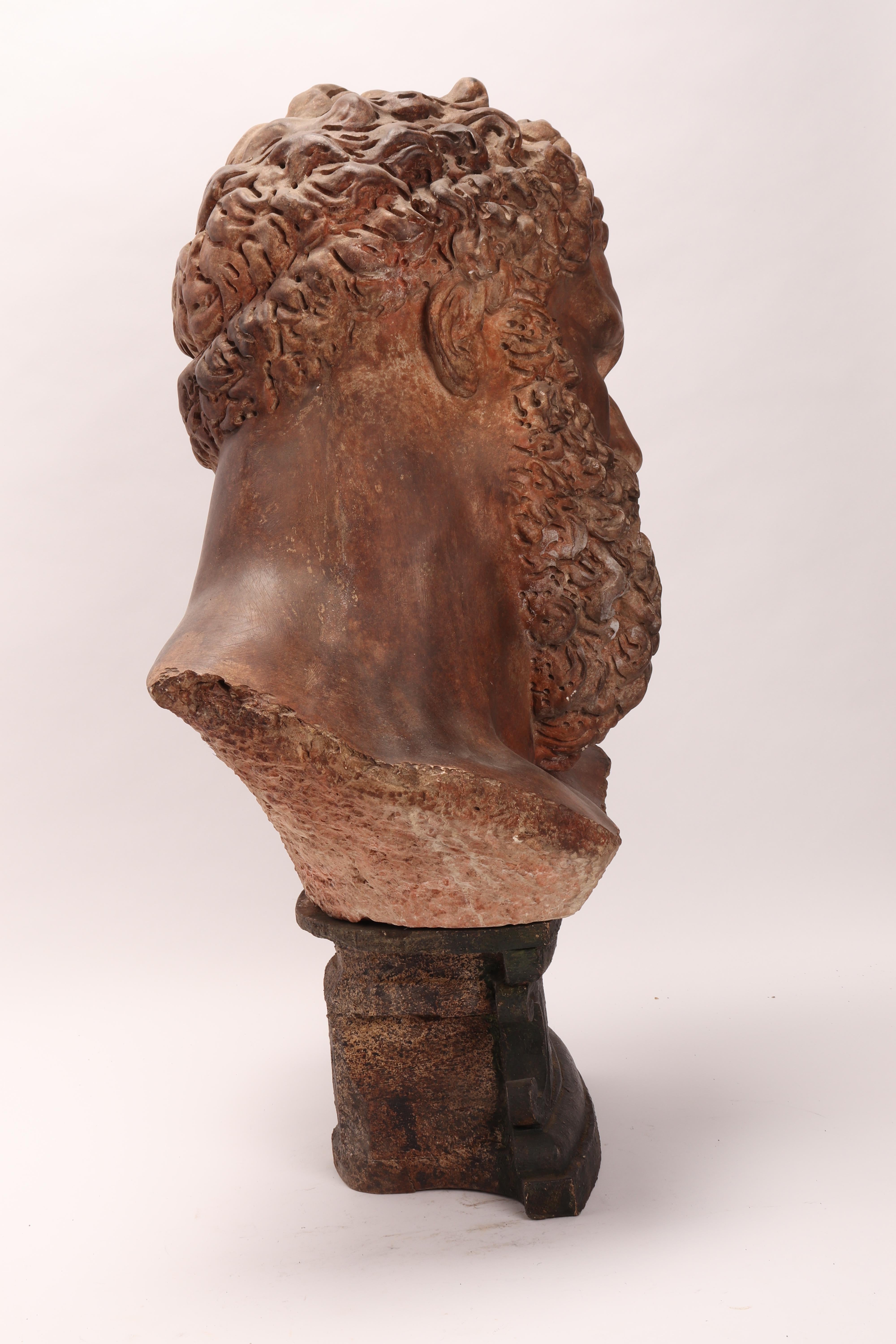 Plaster Academic Cast Depicting Hercules Head, Italy, 1880