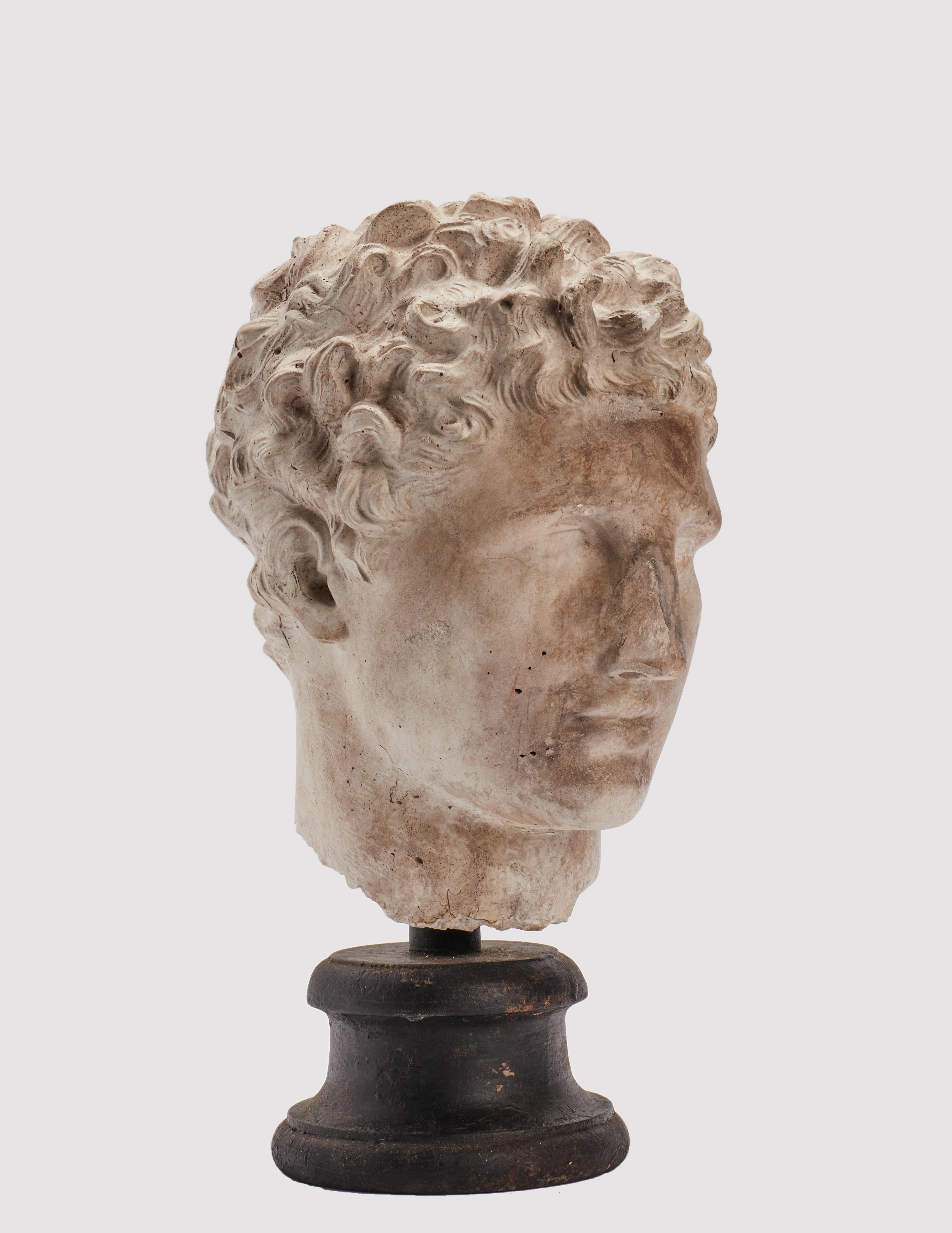 Academic Cast Depicting Hermès Head, Italy, 1890 In Excellent Condition In Milan, IT