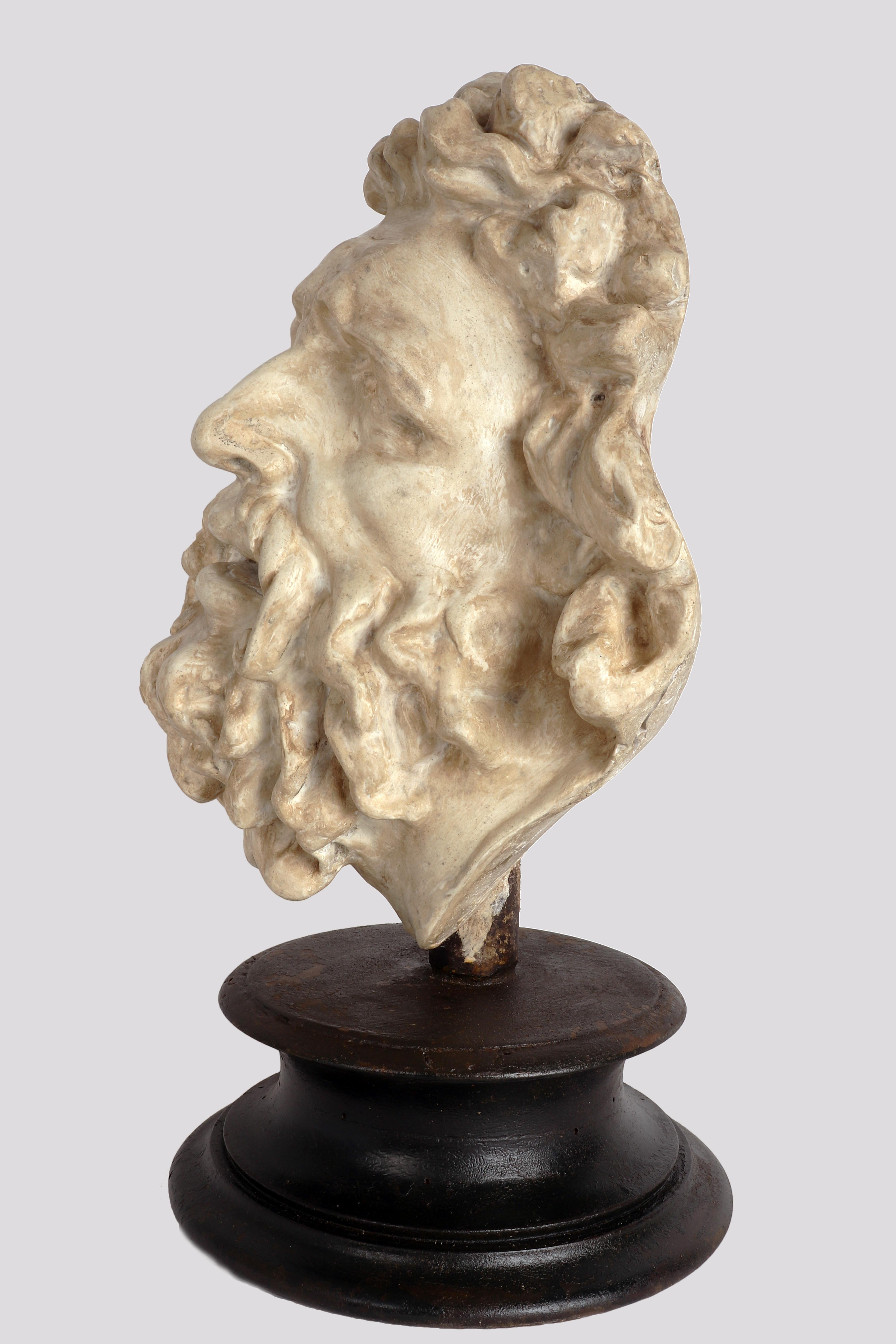 Academic Cast Depicting Laoconte Head, Italy, 1880 In Good Condition For Sale In Milan, IT