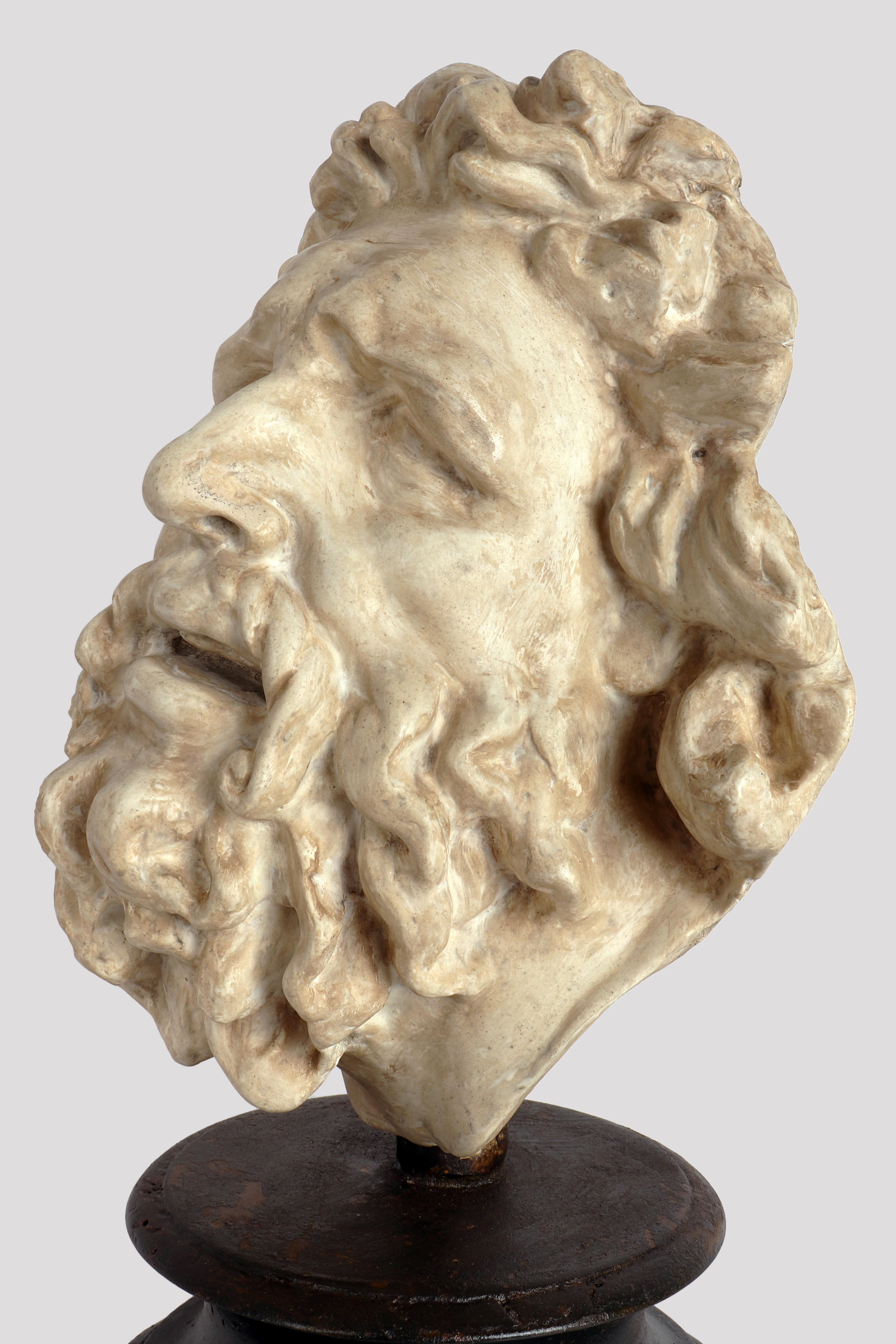 Plaster Academic Cast Depicting Laoconte Head, Italy, 1880 For Sale