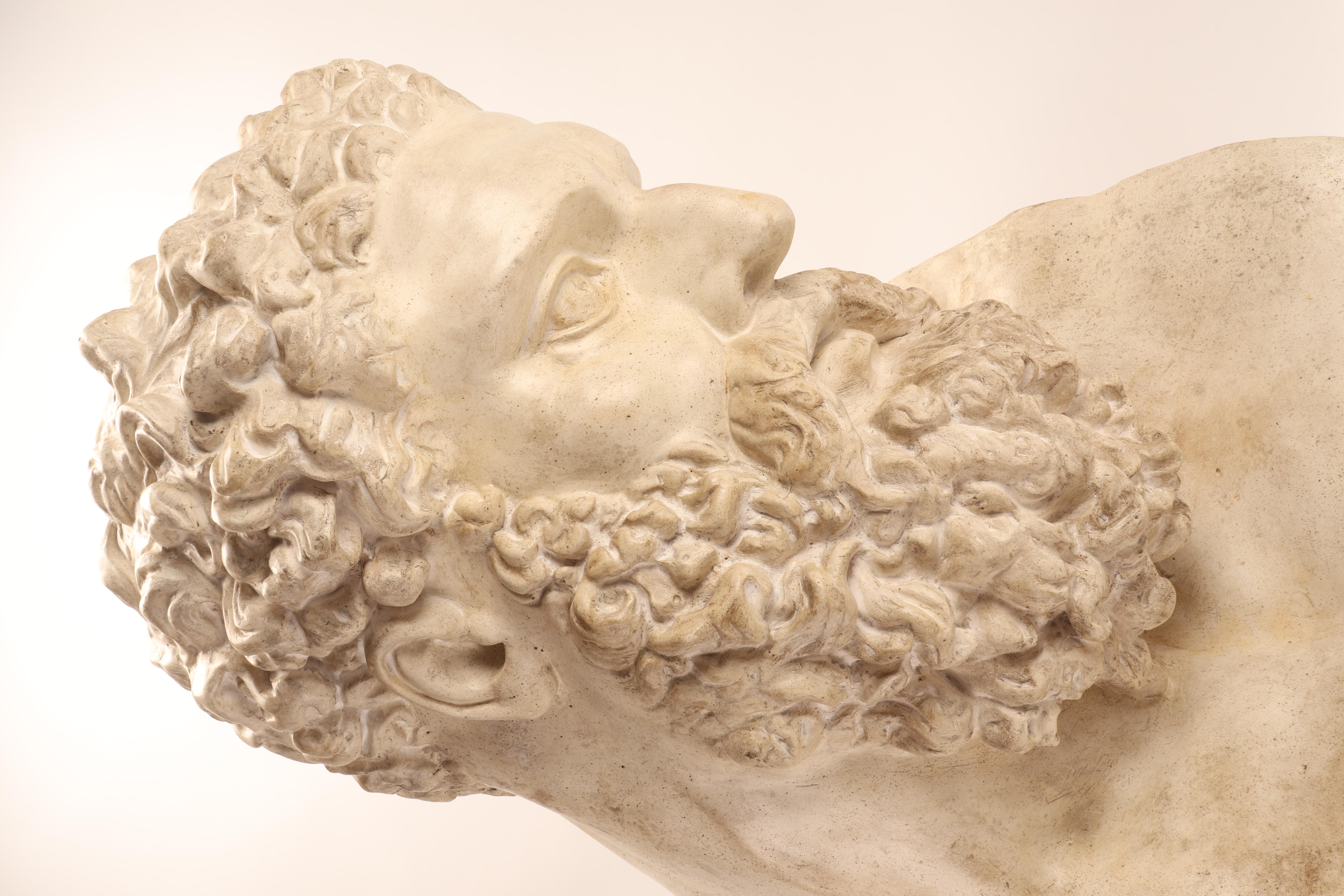 Academic Cast Depicting the Head of Farnese Hercules, Italy 1880 6