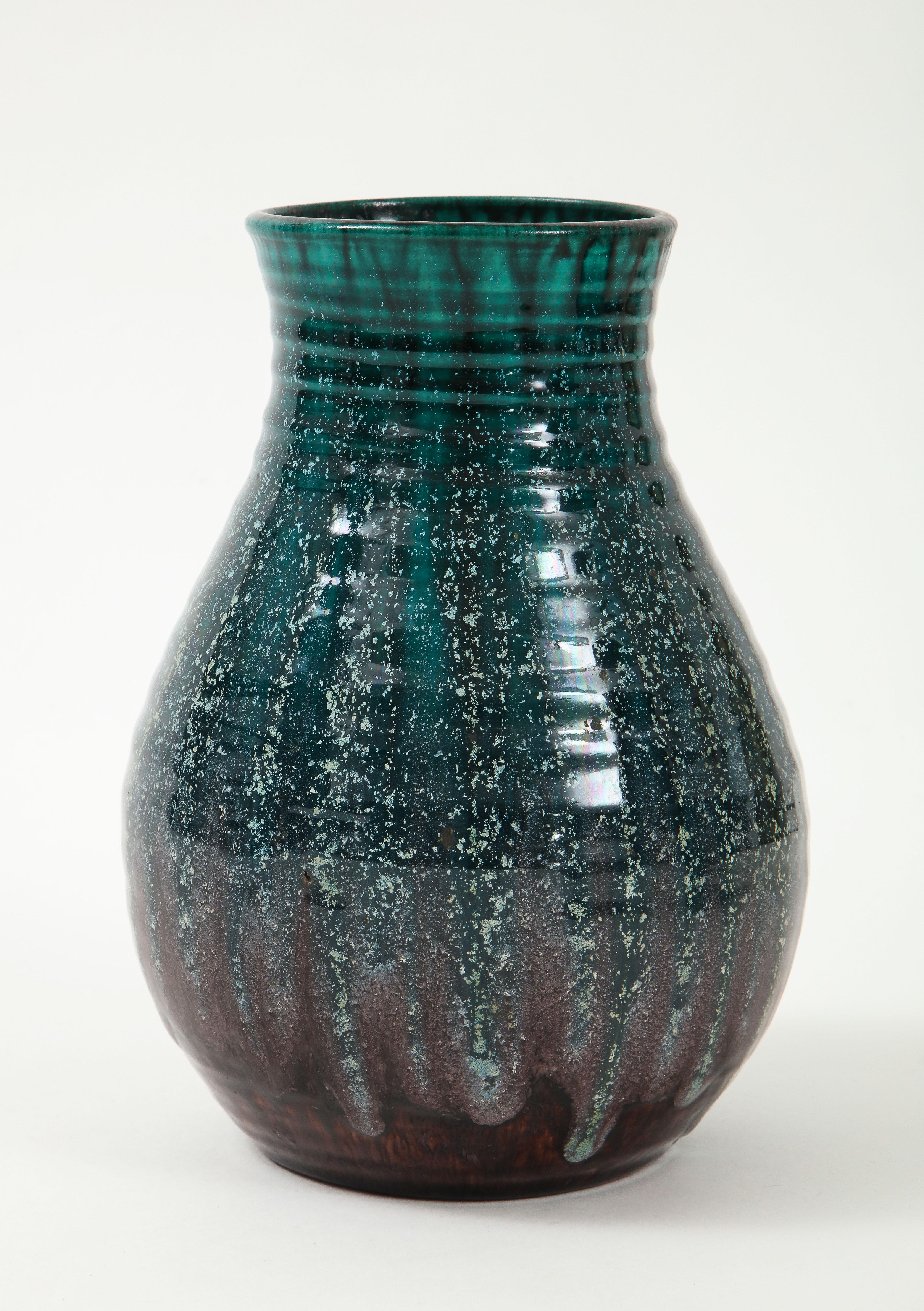 Mid-20th Century Accolay Pottery Vase