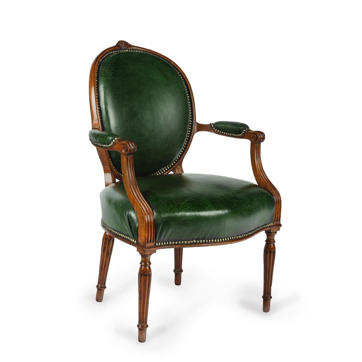 Un sillón del periodo Adam de la suite hecha para el duque de Newcastle en Clumber Inglés en venta