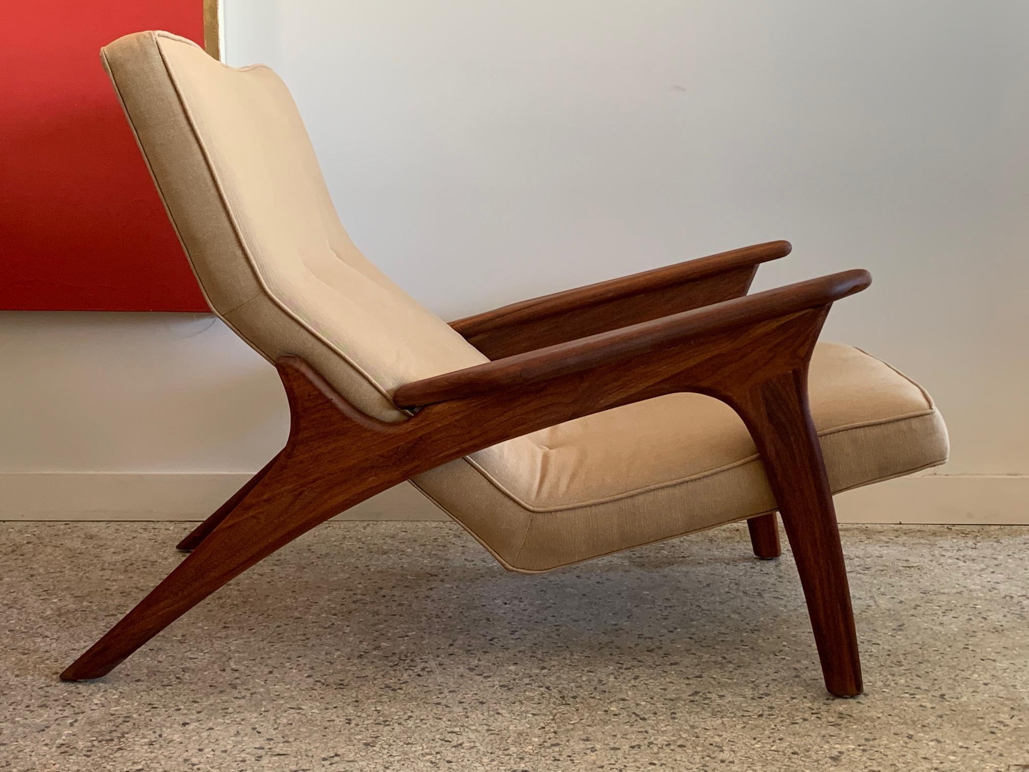 Adrian Pearsall Lounge Chair and Ottoman in Walnut 1