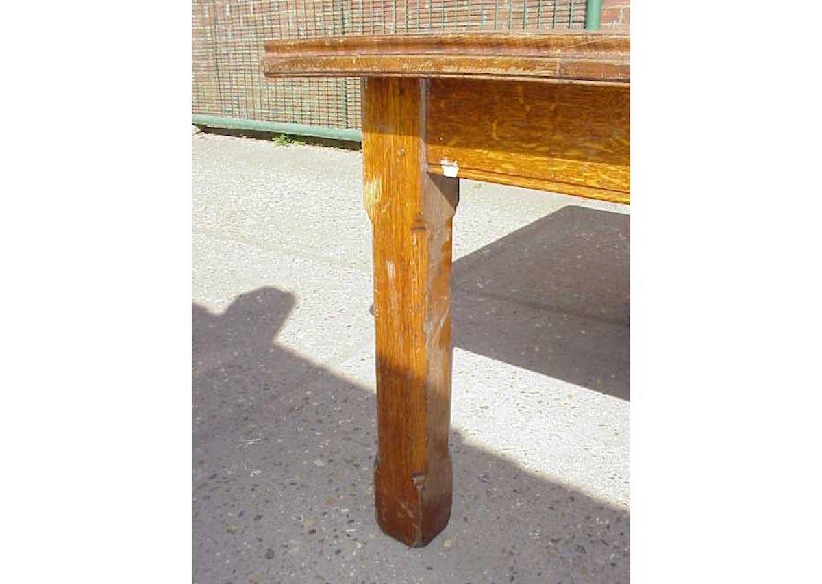 Hand-Crafted Aesthetic Movement Oak Dining Table Designed as Two Fitted Together For Sale