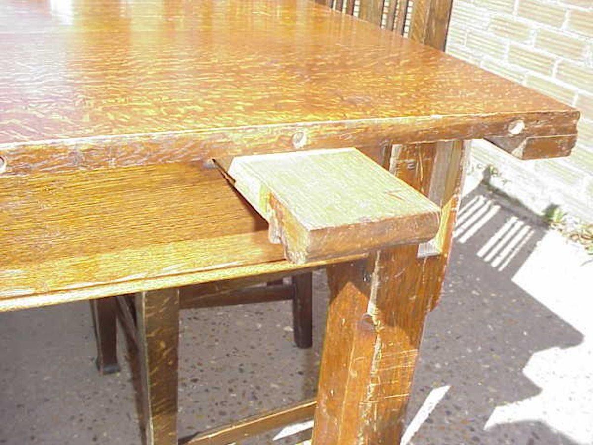 Ästhetizismus-Esstisch aus Eiche als zwei zusammengesteckte Tische im Zustand „Gut“ im Angebot in London, GB