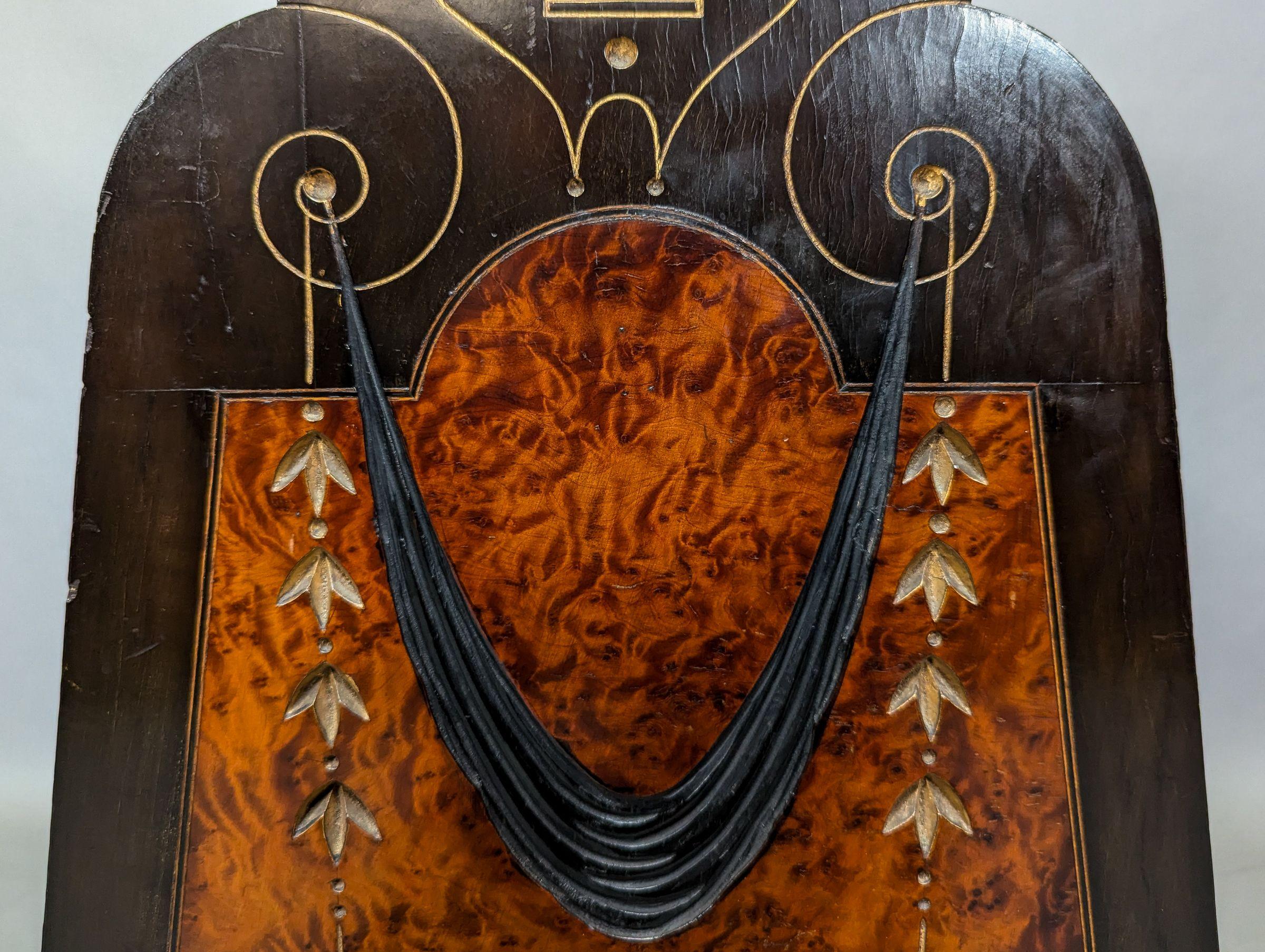 An Aesthetic Movement Amboyna and Ebonized Music Cabinet with gilt decoration For Sale 1