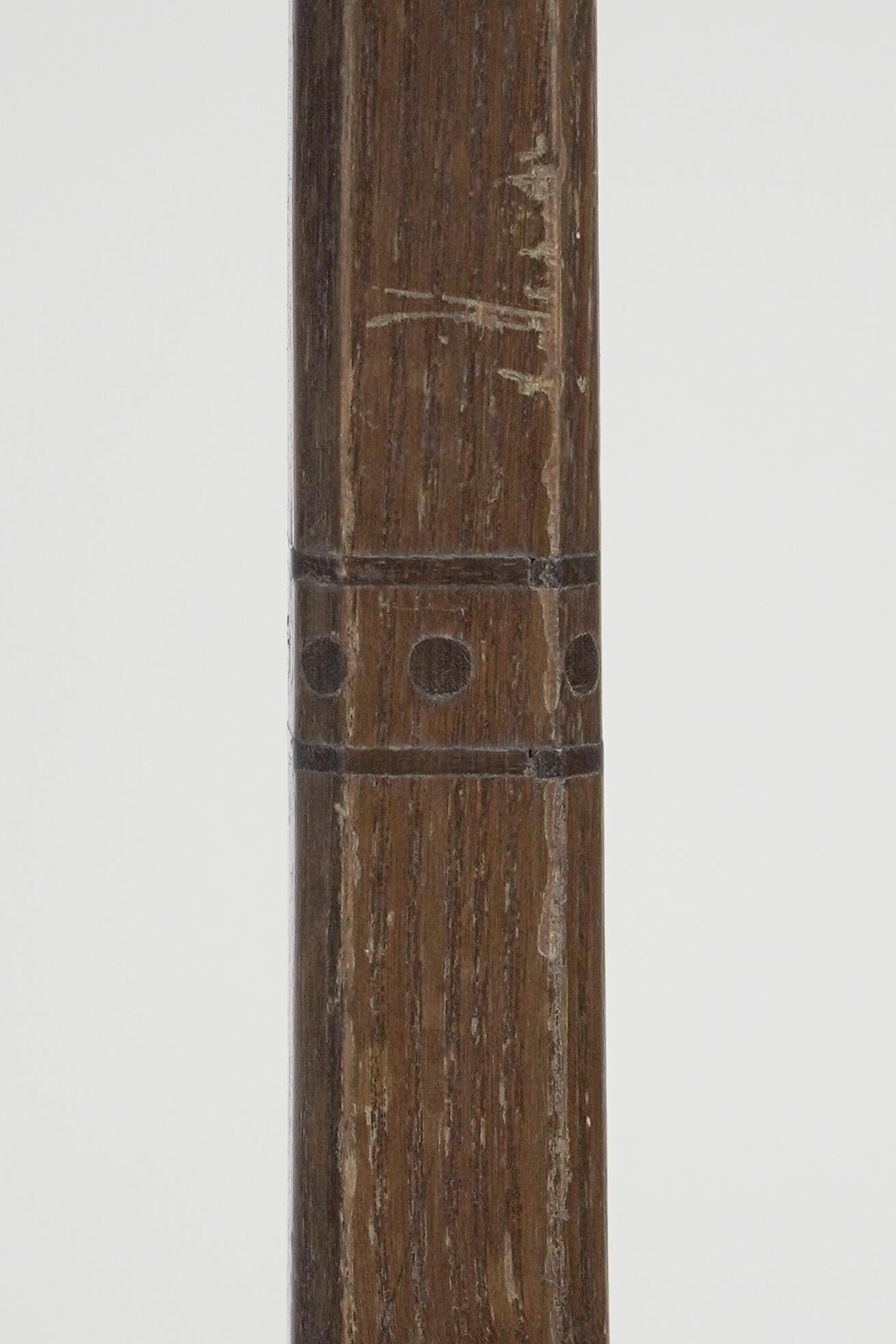 Oak Charles Bevan attributed. An Aesthetic Movement oak towel rail with fine details For Sale
