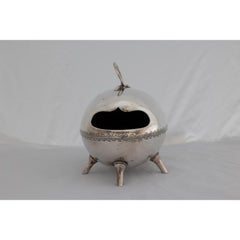 Walker Hall Dr C Dresser style. An Aesthetic Movement silver plated spoon warmer