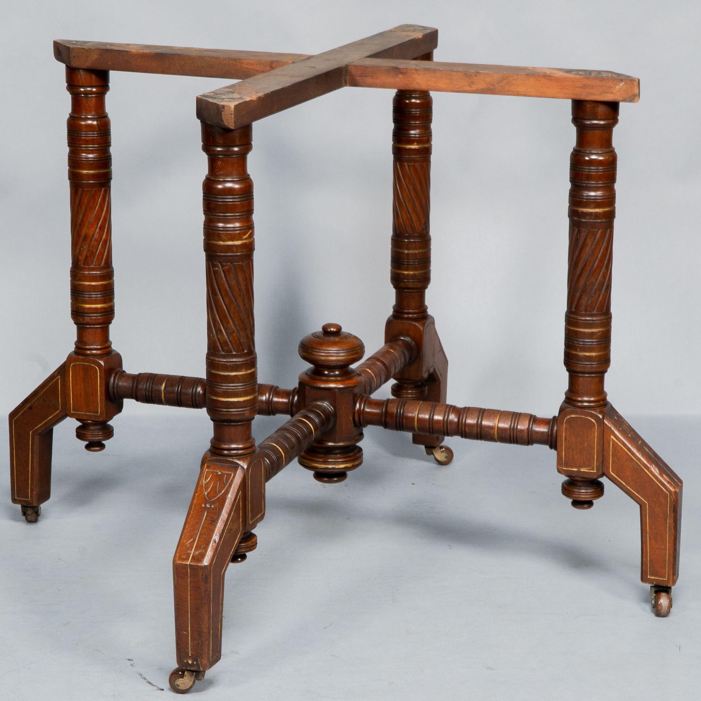 An Aesthetic Movement Walnut & Gilt Octagonal Centre Table For Sale 5