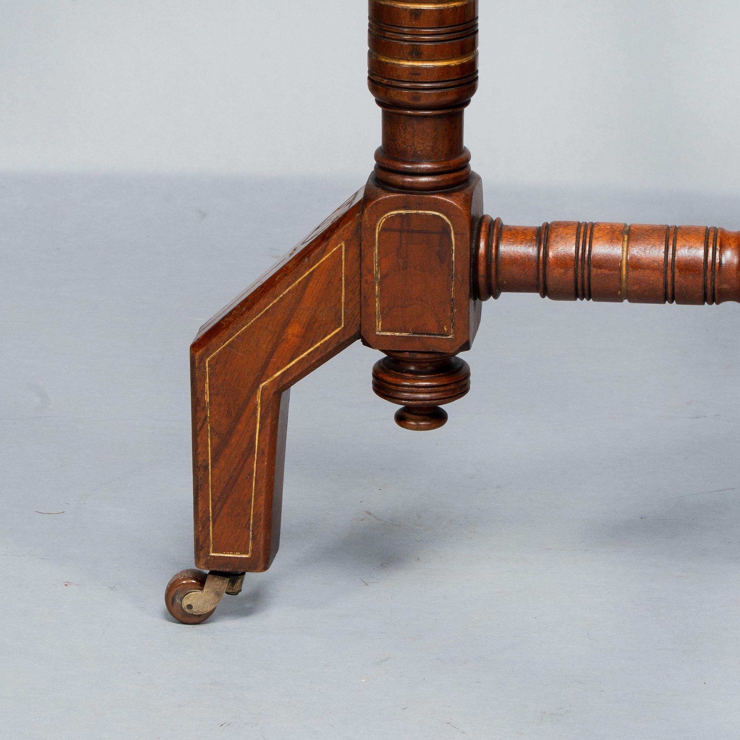 An Aesthetic Movement Walnut & Gilt Octagonal Centre Table For Sale 9