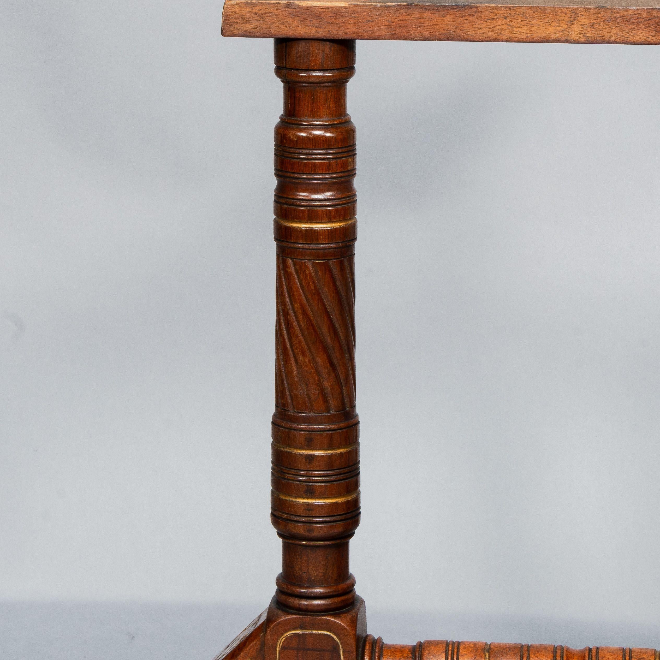 An Aesthetic Movement Walnut & Gilt Octagonal Centre Table For Sale 12