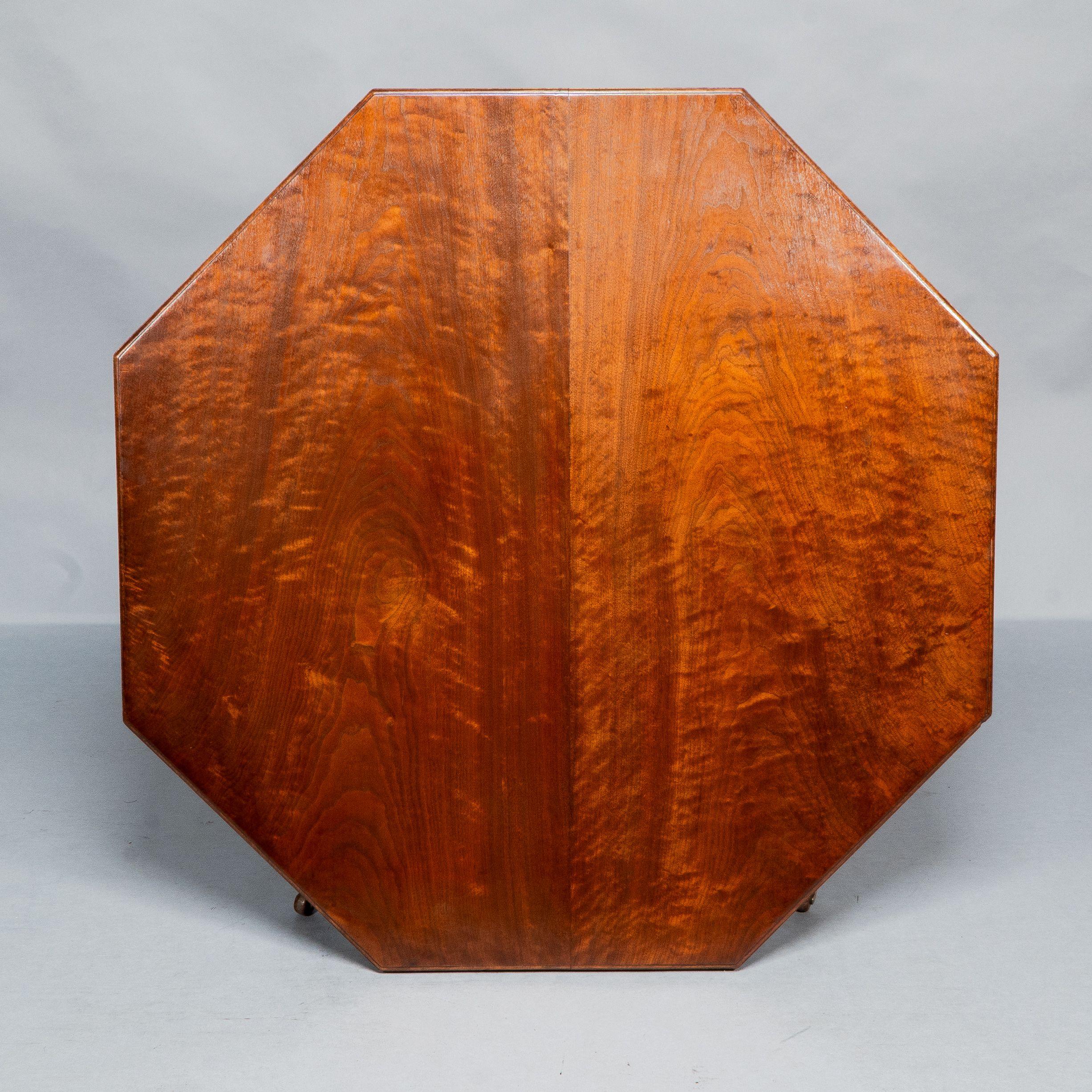 An Aesthetic Movement Walnut & Gilt Octagonal Centre Table For Sale 3