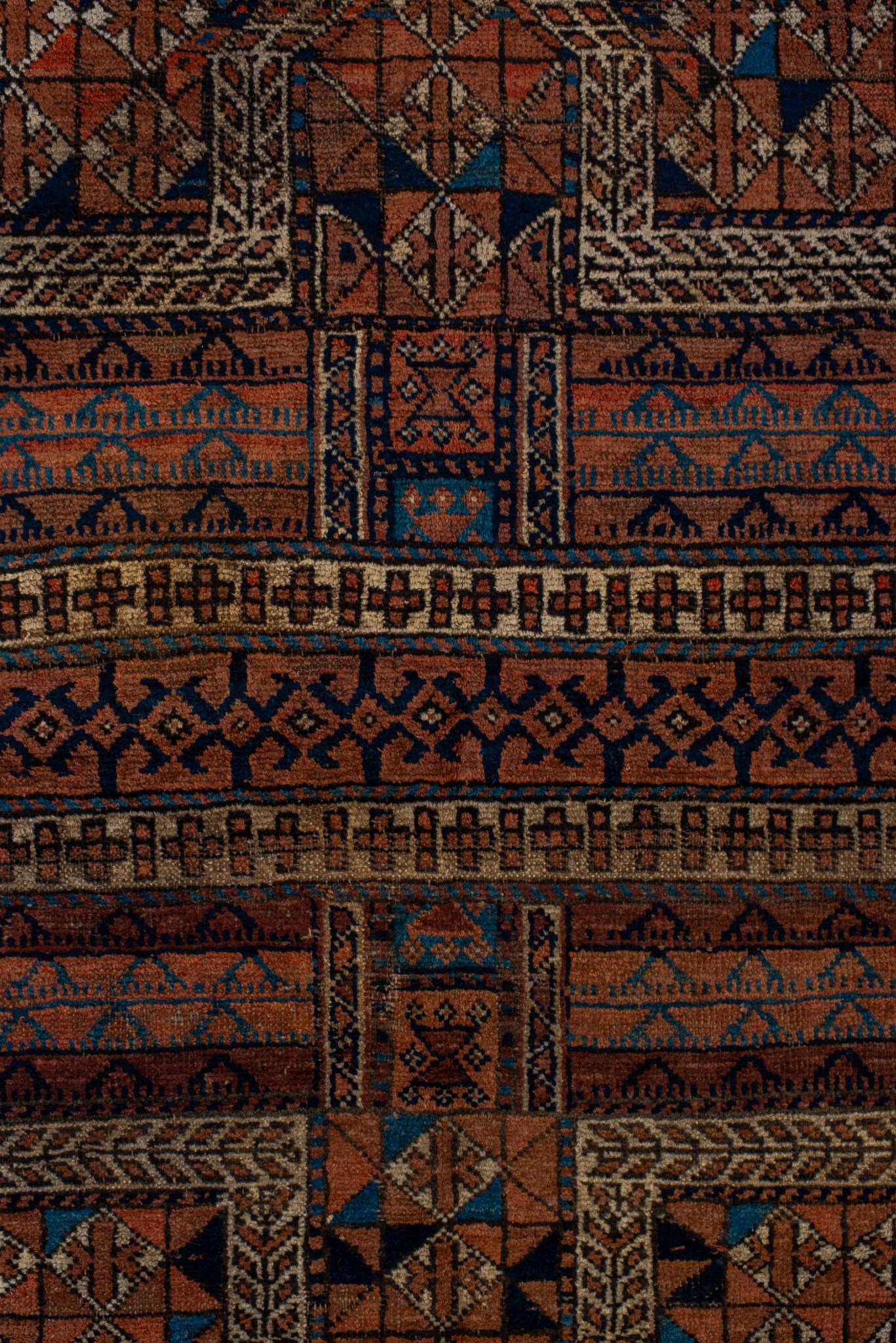 Hand-Knotted An Afghan Rug circa 1930. For Sale