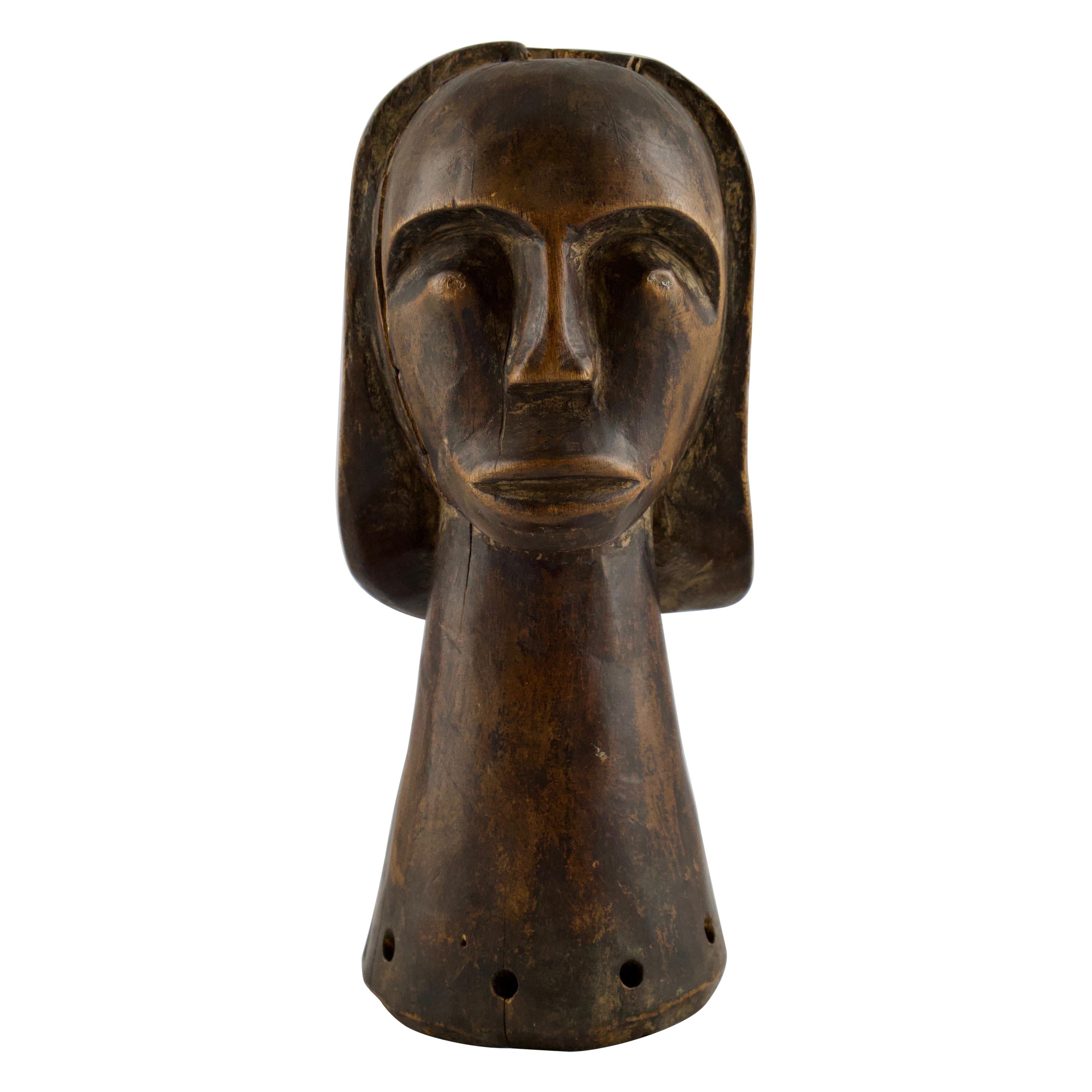 African Fang Style Carving of a Woman Head