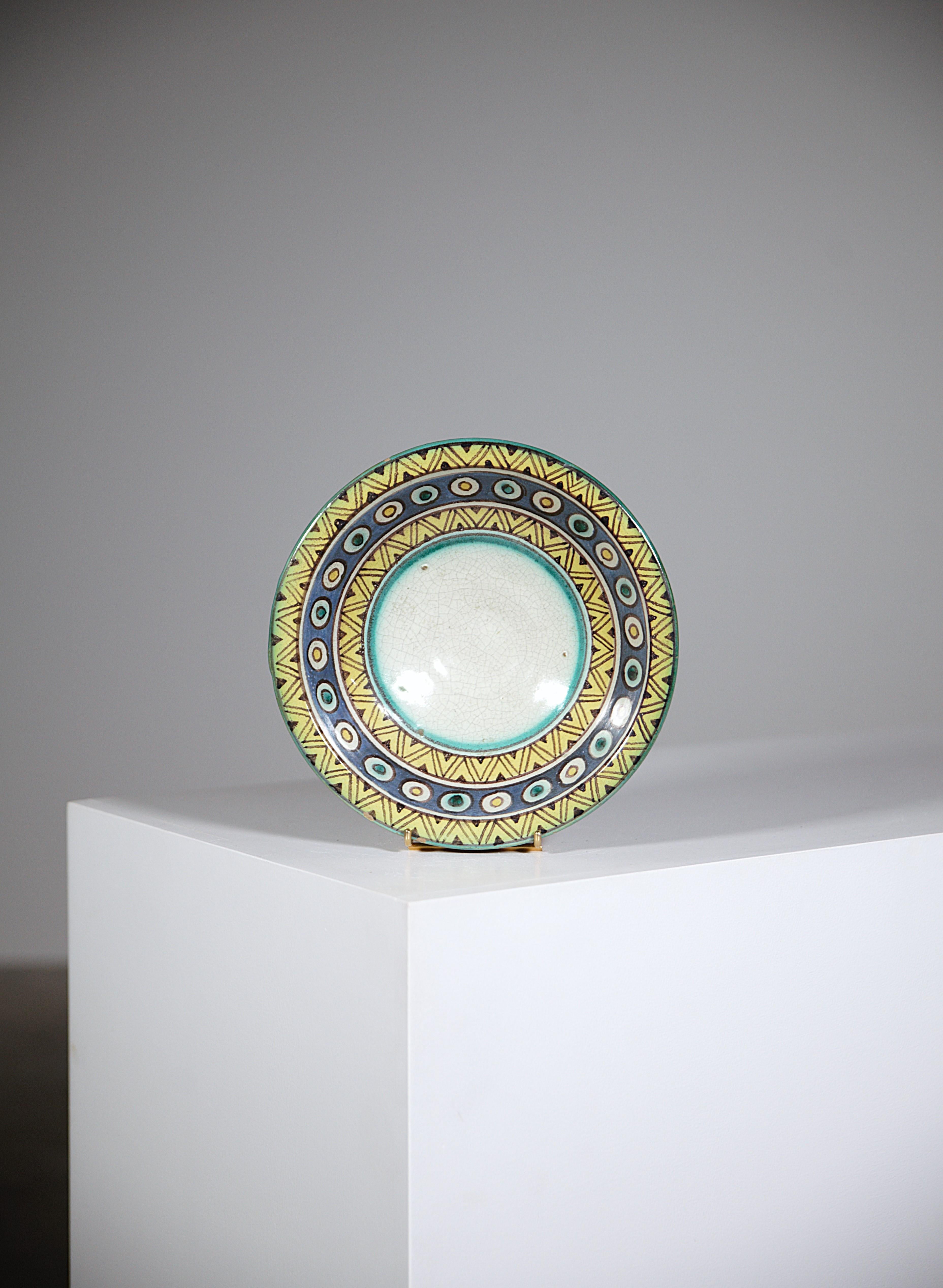Tunisian An Africanist Ceramic Bowl by Pierre De Verclos Nabeul Tunisia 1930's For Sale