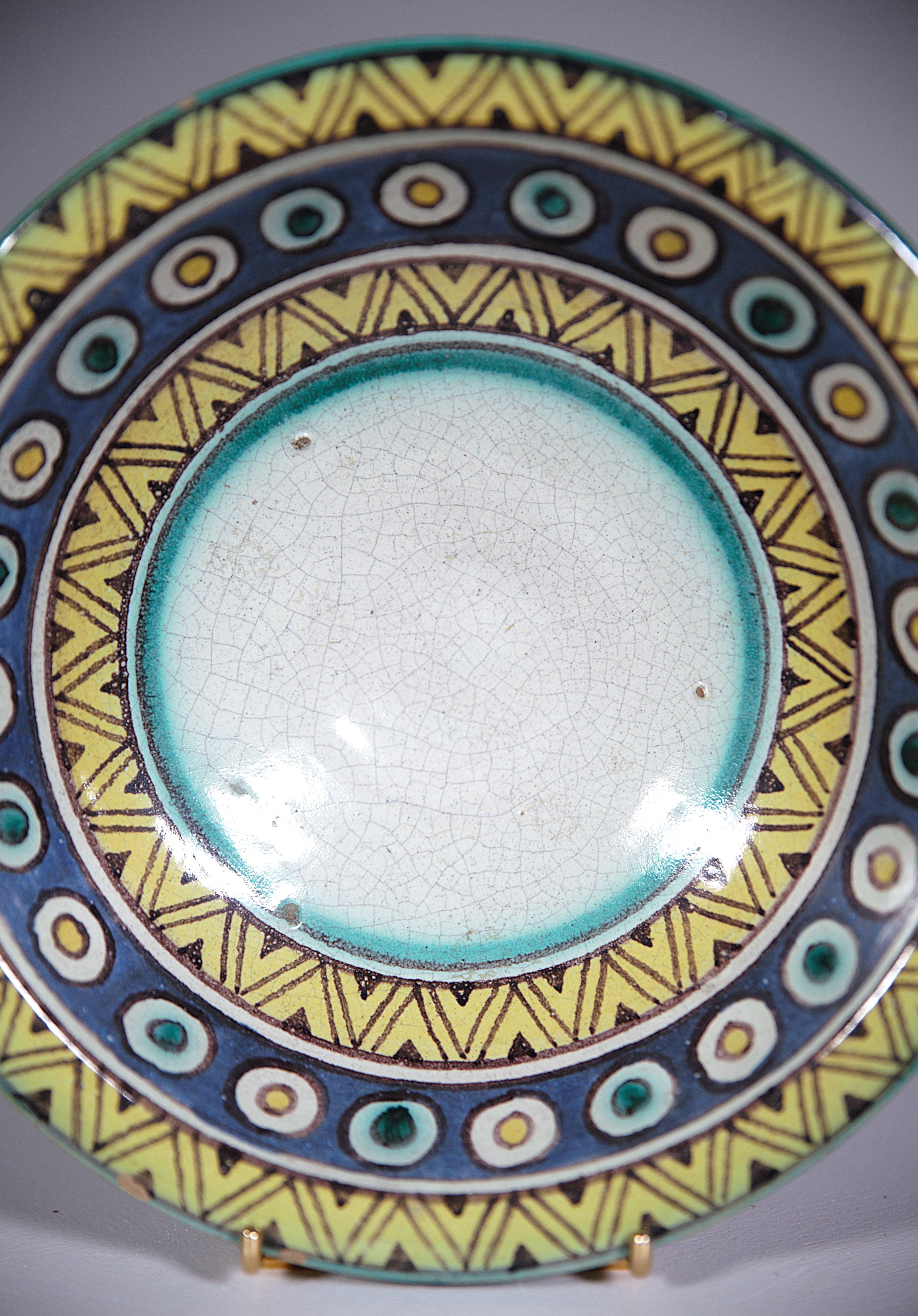 Mid-20th Century An Africanist Ceramic Bowl by Pierre De Verclos Nabeul Tunisia 1930's For Sale