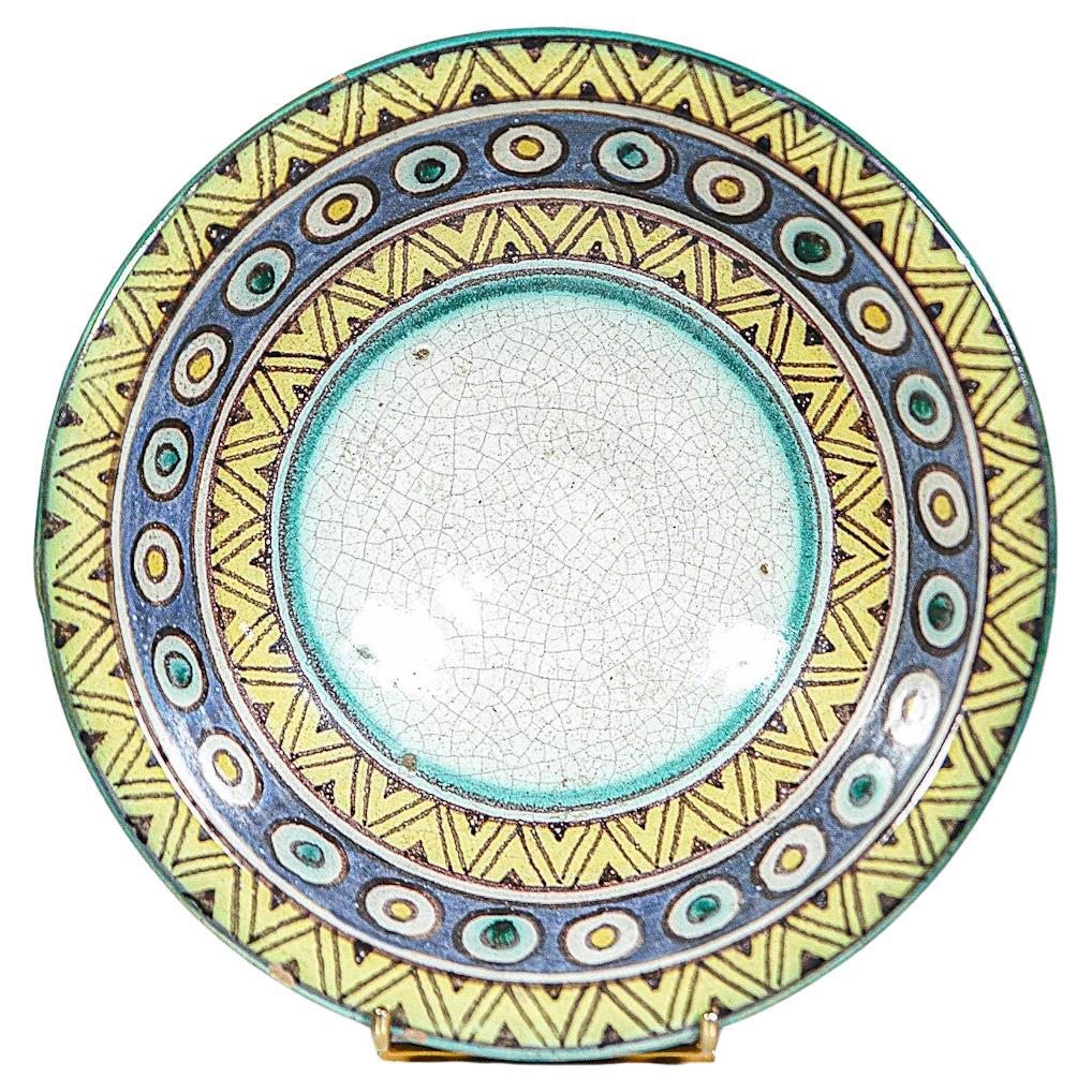 An Africanist Ceramic Bowl by Pierre De Verclos Nabeul Tunisia 1930's For Sale