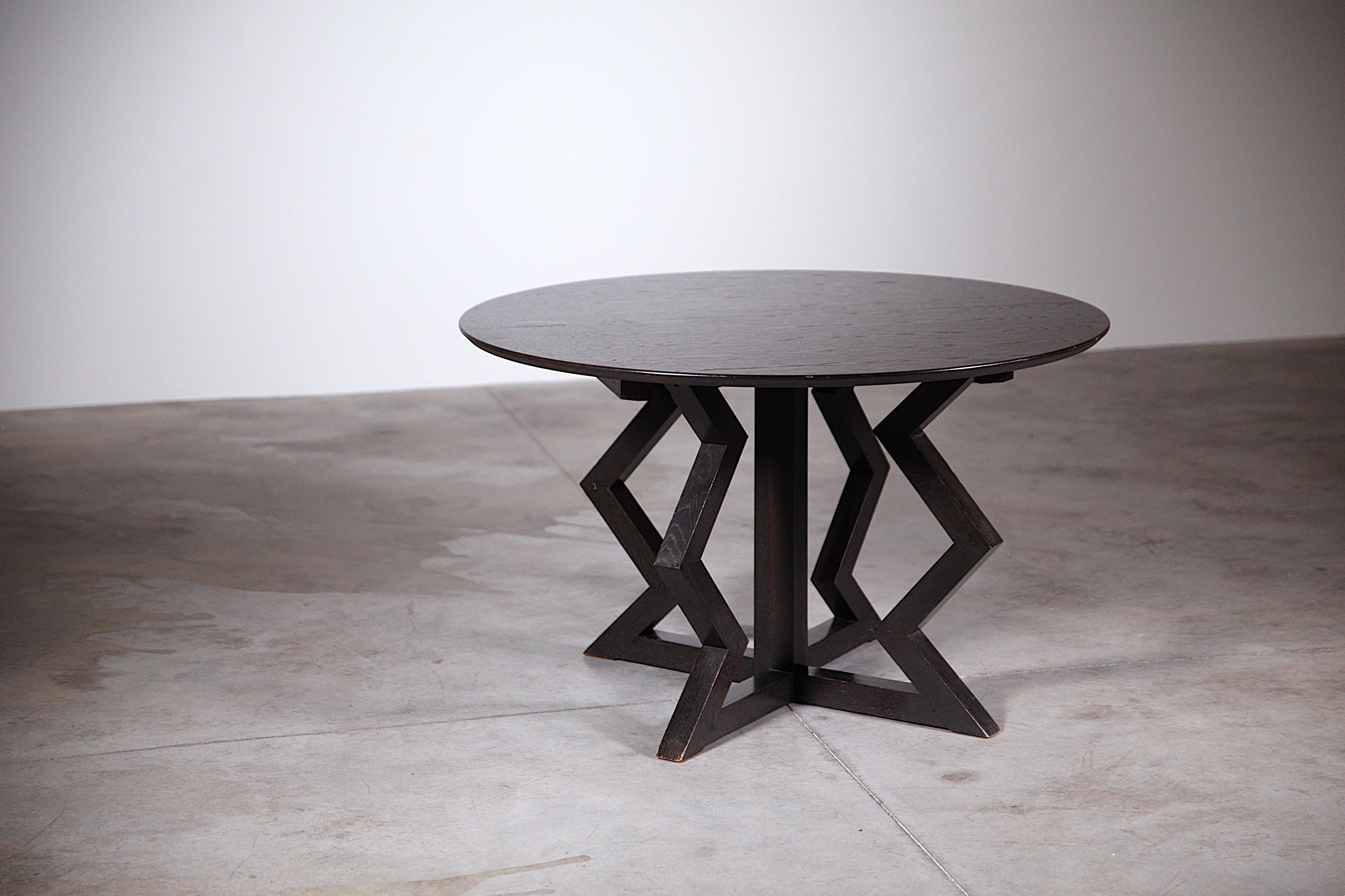 Bois Table de salle à manger africainiste d'Artelano France, années 1990 en vente