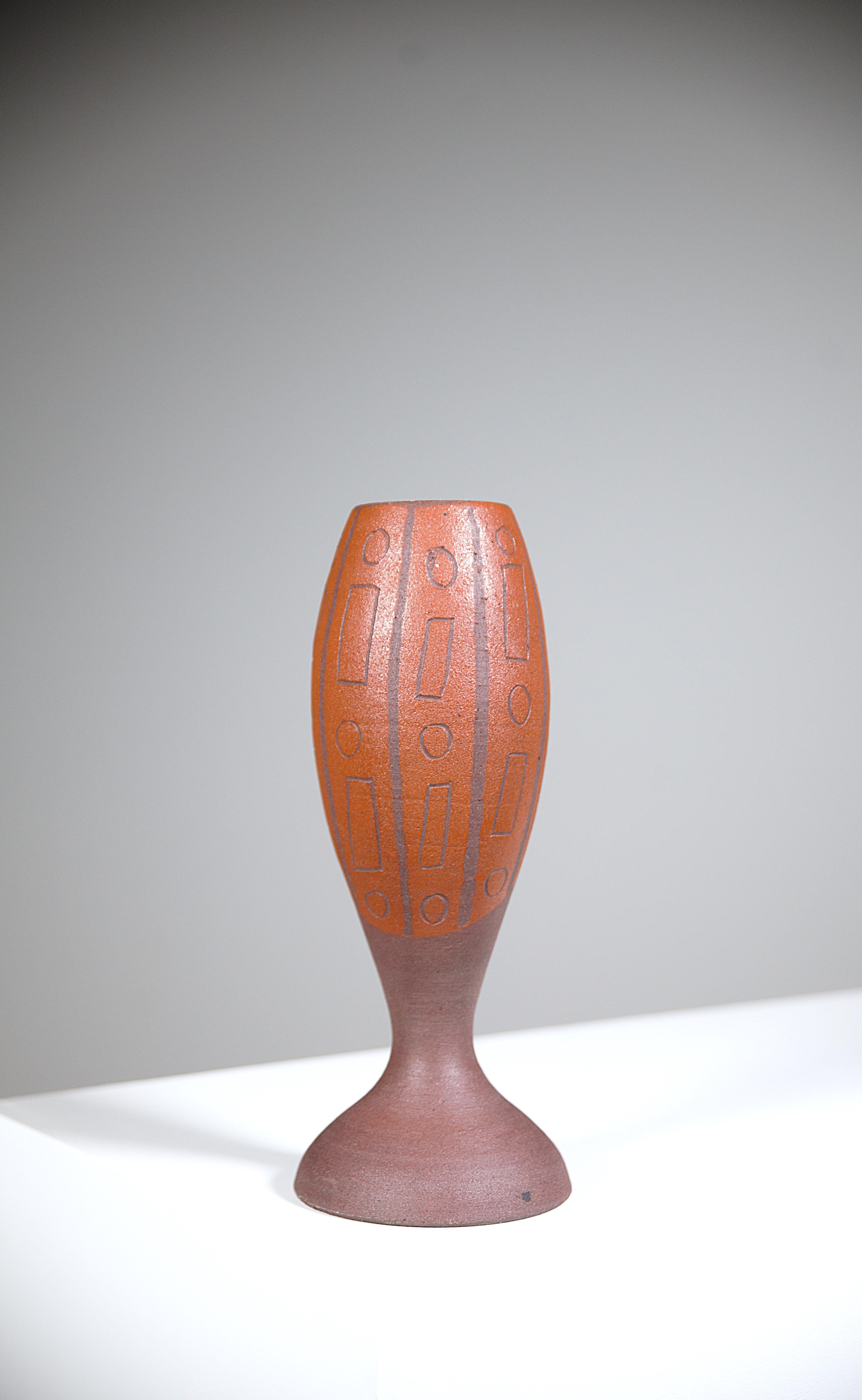 Vaso africanista di Accolay Pottery Francia anni '60 in vendita 2