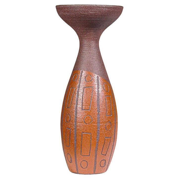 An Africanist Vase by Accolay Pottery France 1960s