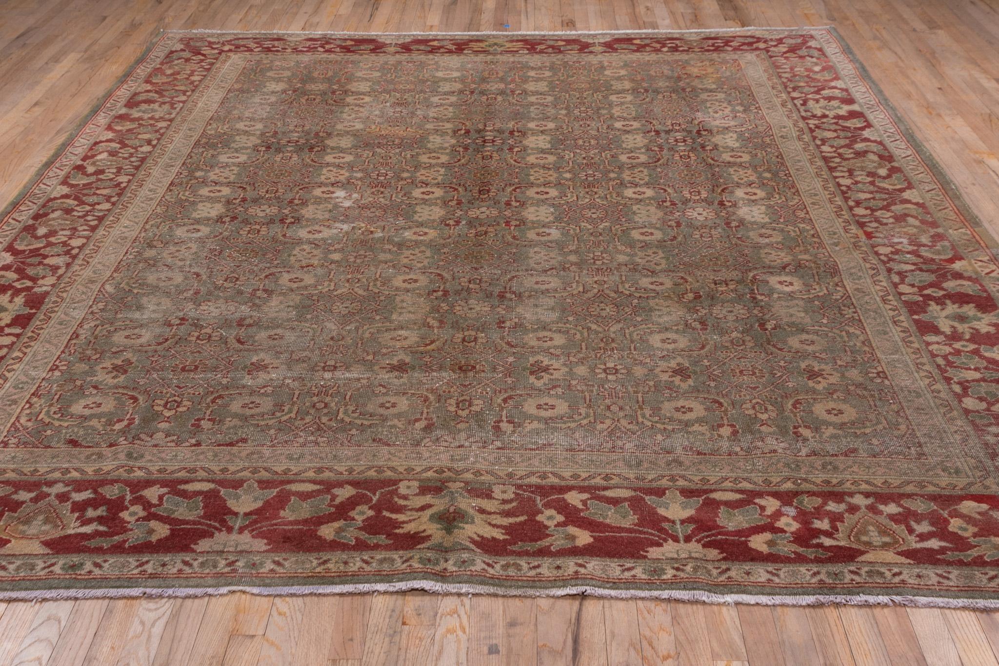 Ein Agra-Teppich um 1950. Handgeknüpft, aus 100% Wollgarn.