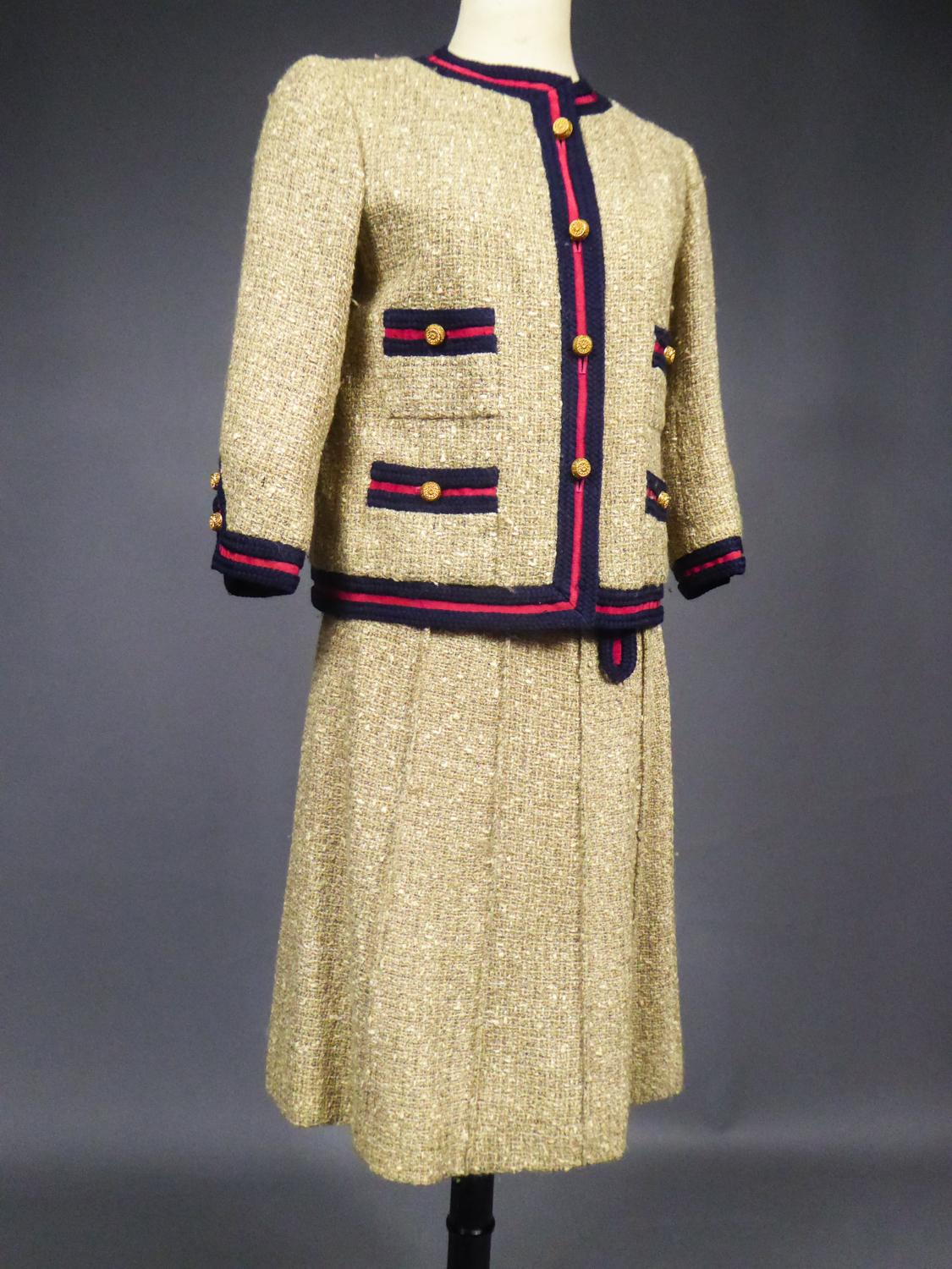 A Gabrielle Chanel Haute Couture Skirt suit (attributed to) Spring Summer 1961 1