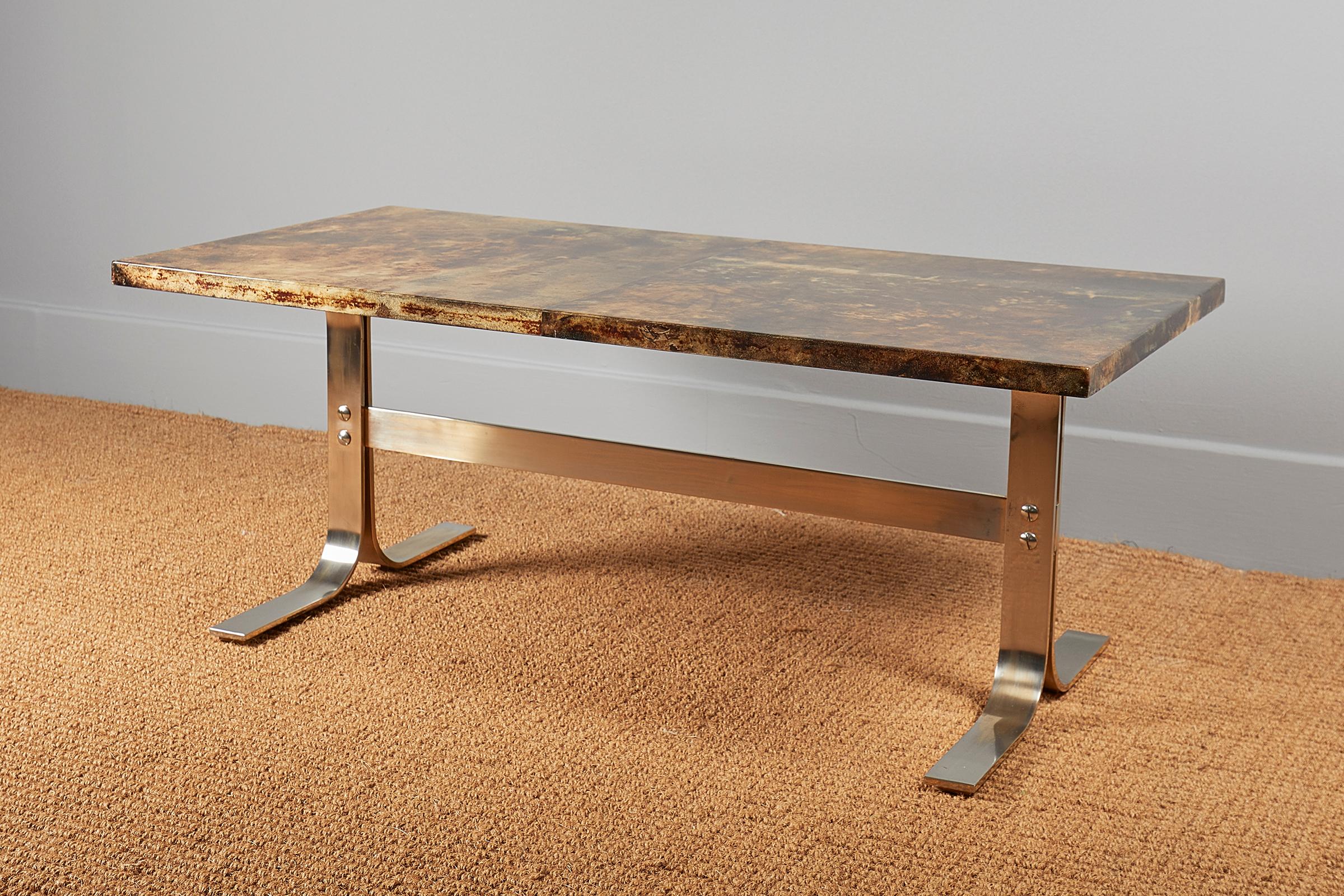 20th Century Aldo Tura Lacquered Parchment Coffee Table, Italy, 1960s