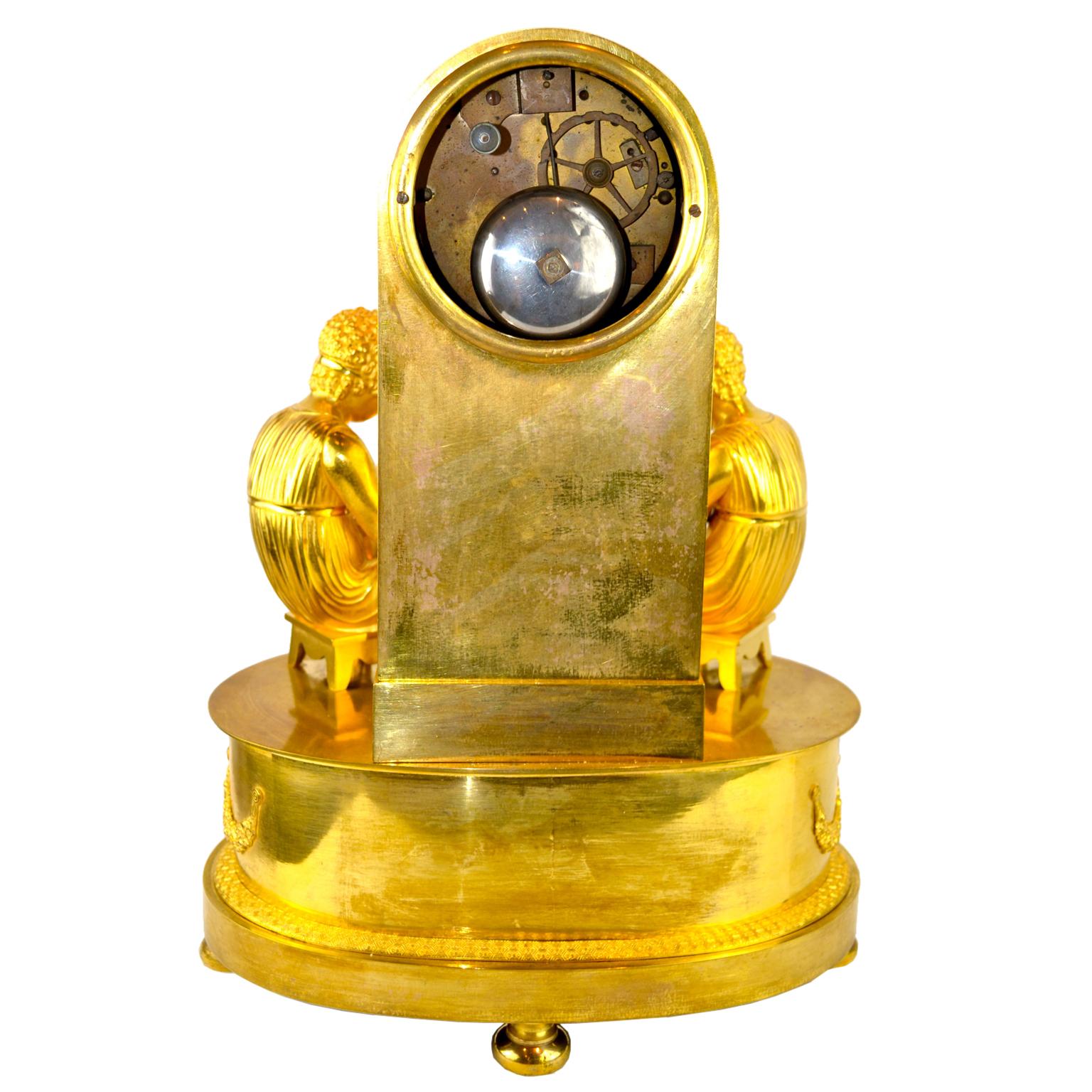 19th Century Allegorical French Empire Clock Referred to as 