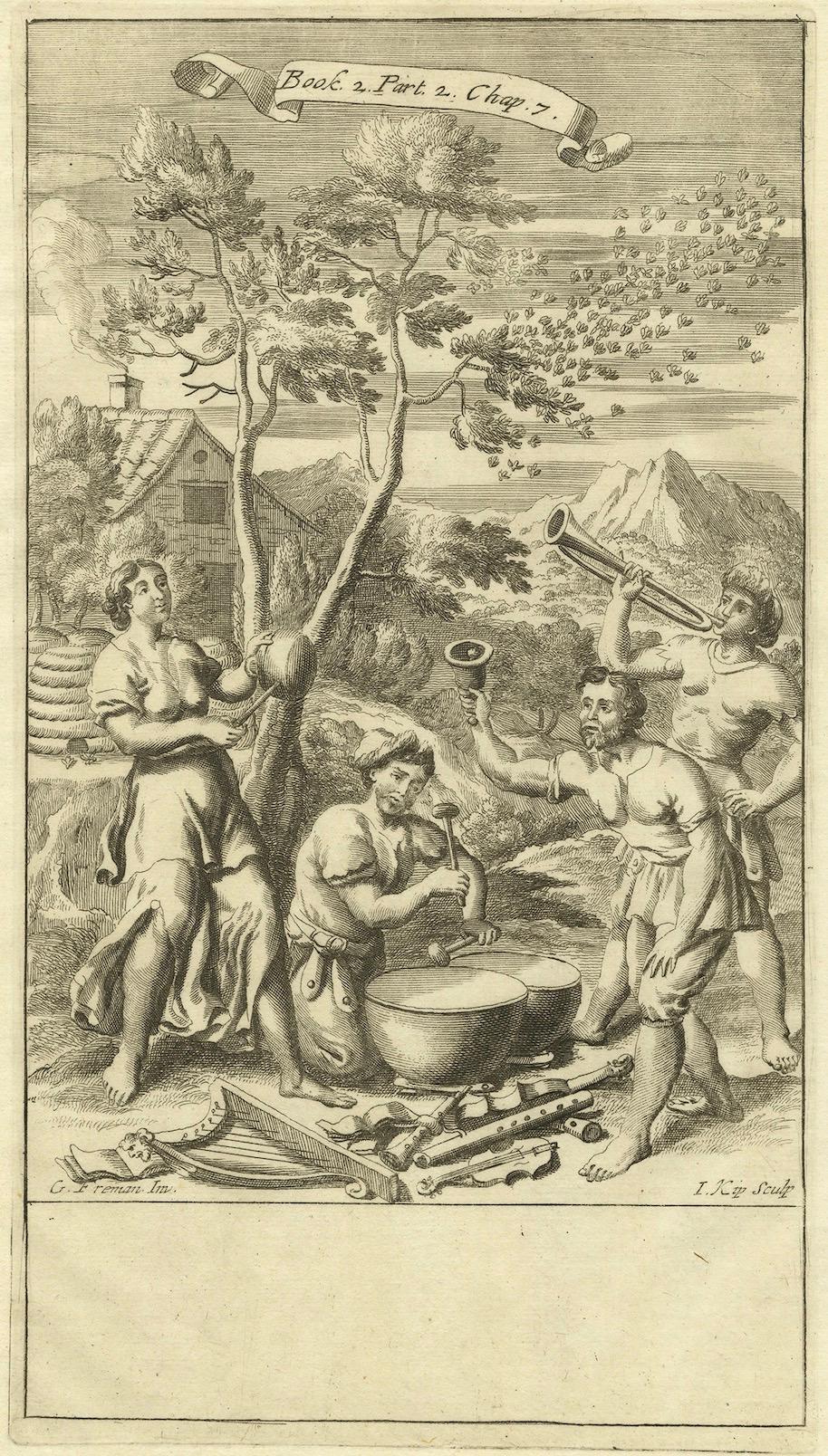 Eine allegorische Illustration aus Anthony Le Grands The Principles of Philosophy (Papier) im Angebot