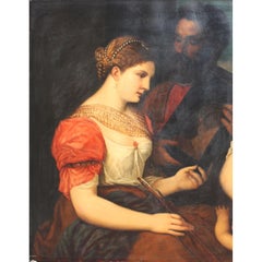 "An Allegory of Love"  19th C. Oil on Canvas After Titian - Tiziano Vecellio
