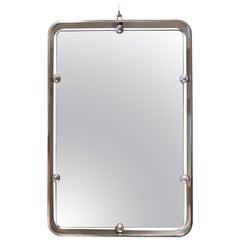 An Aluminum Midcentury Italian Mirror, 1970