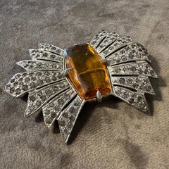 An Amazing 1930s Art Deco Costume Jewelry Brooch