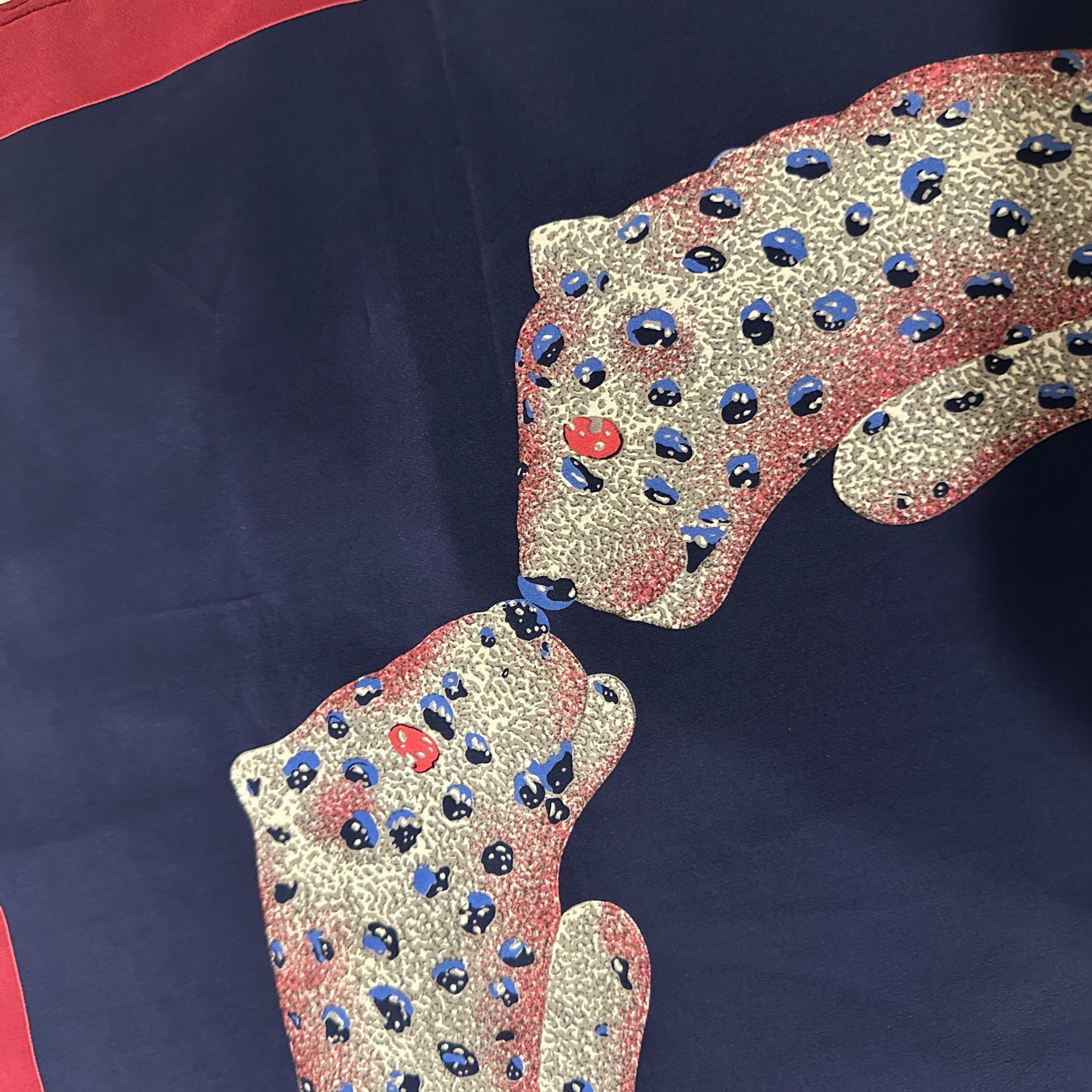 Black An Amazing 1990s Panther Ring Scarf by Cartier For Sale