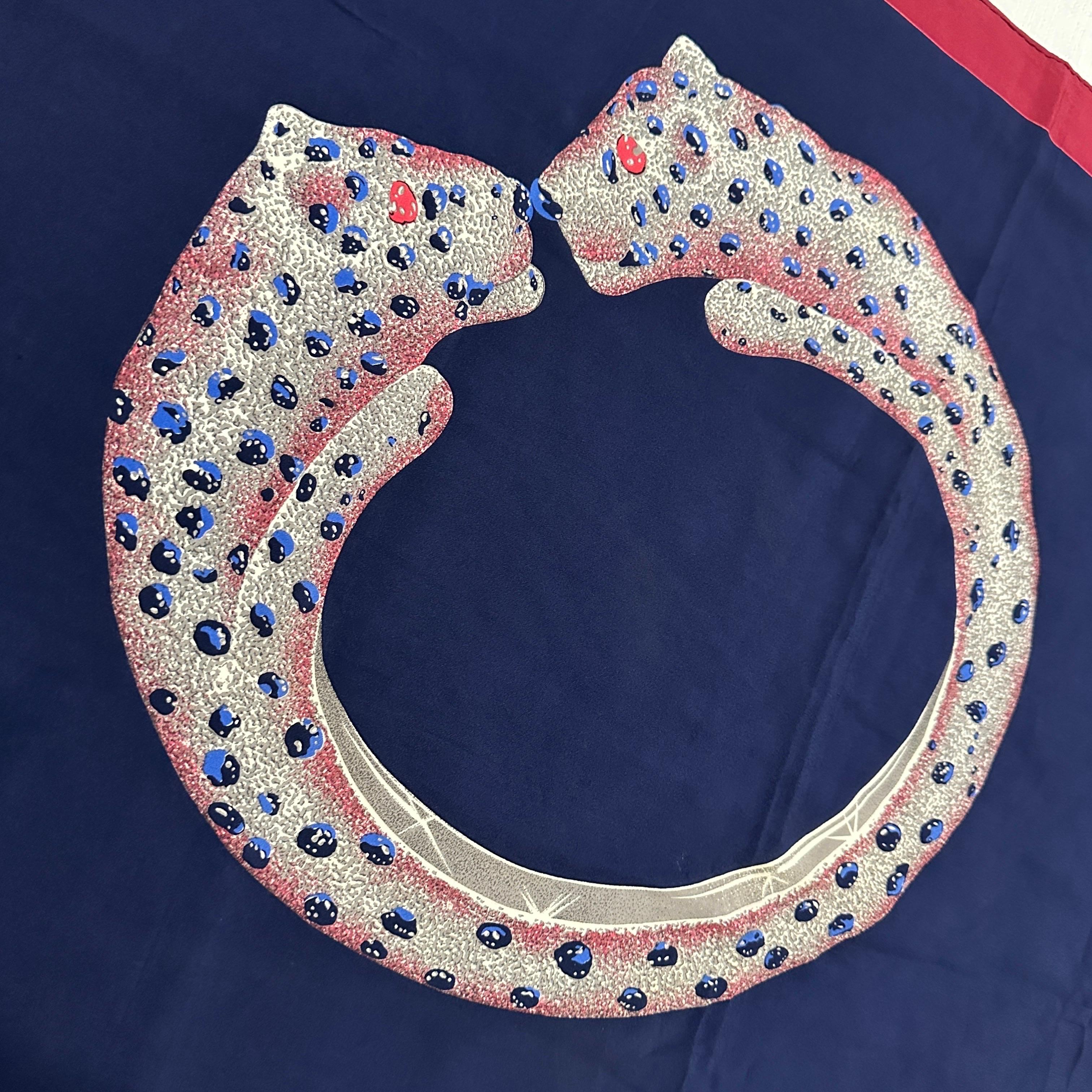 An Amazing 1990s Panther Ring Scarf by Cartier In Good Condition For Sale In Aci Castello, IT