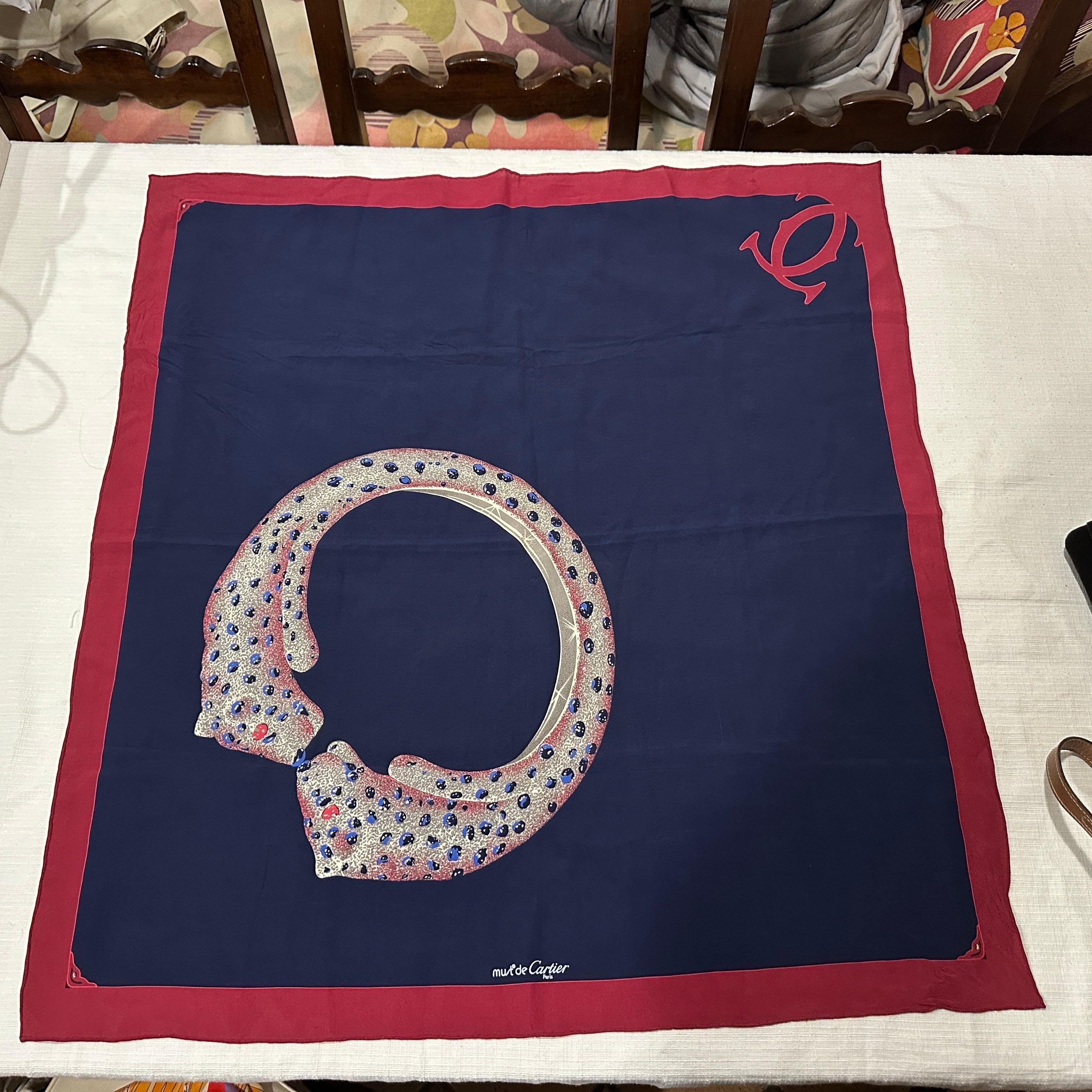 An Amazing 1990s Panther Ring Scarf by Cartier For Sale 4