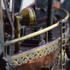 Amazing 19th Century Votive Copper Sea Vessel Model