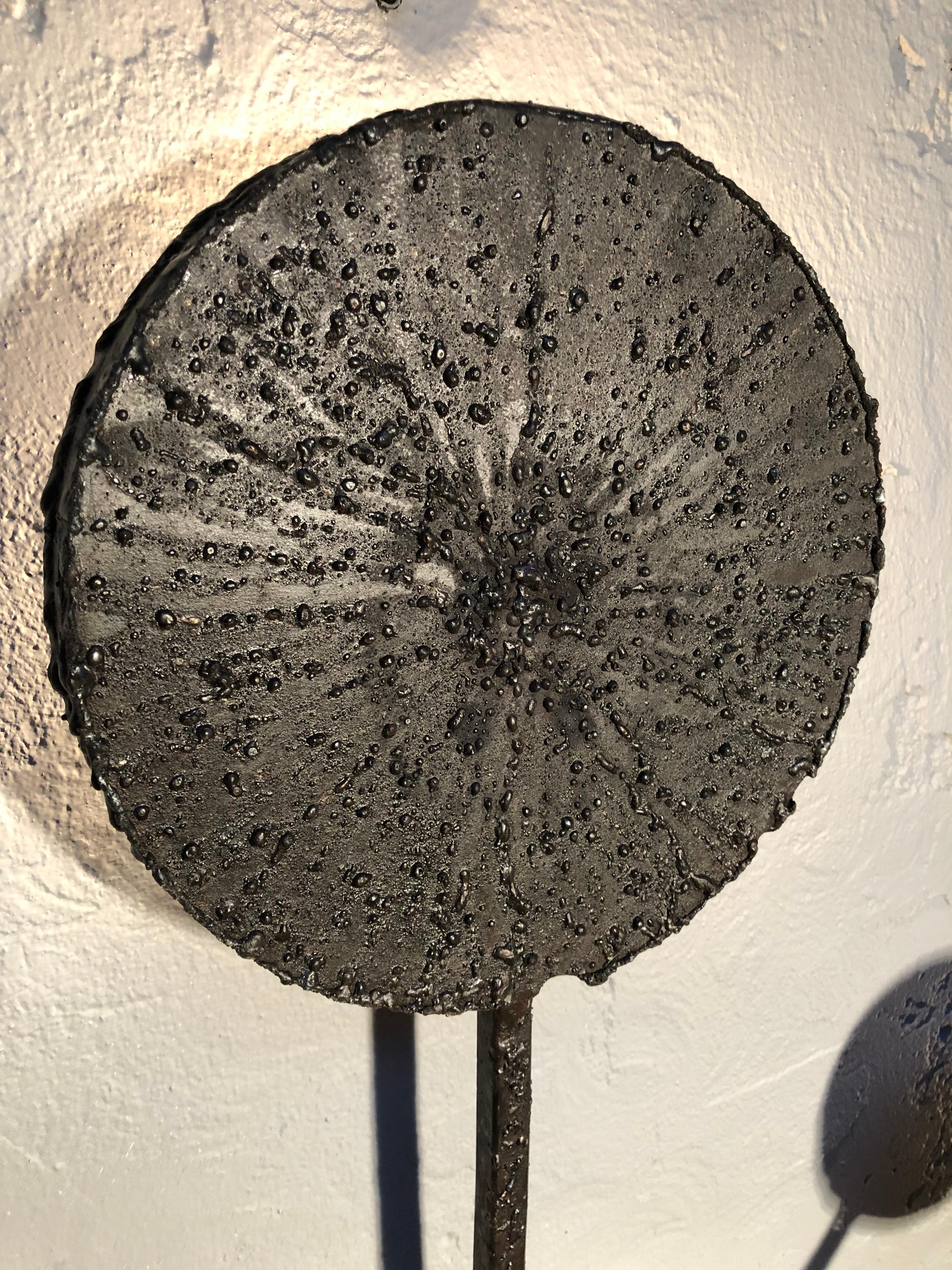 Steel Amazing Brutalist Wall Sculpture Lamp from the 1960s For Sale