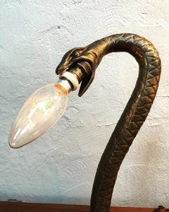 An Amazing Pair Of Antique Edward Trulsson Table Lamps In Bronze