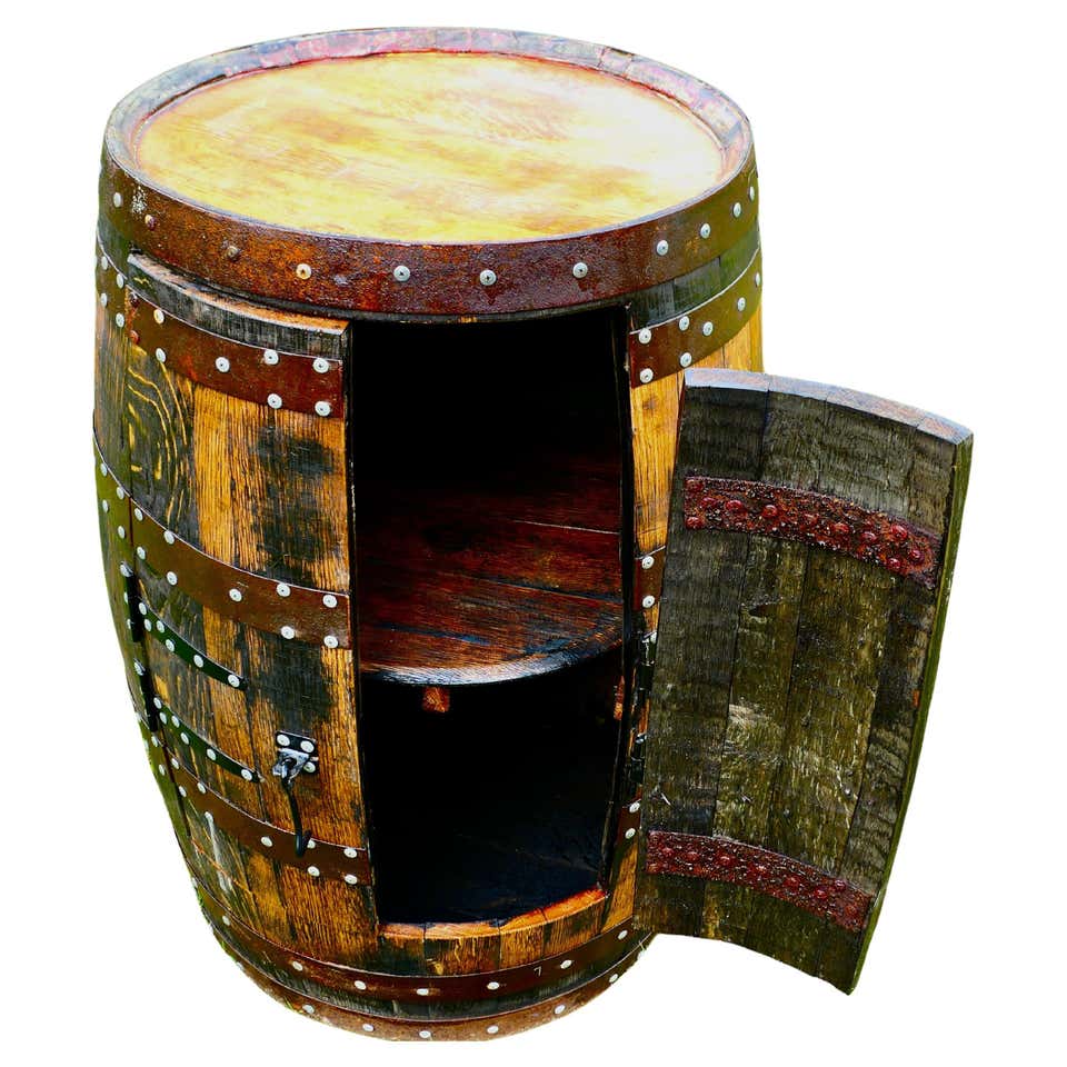 Good Size Oak Brewery Barrel, Table, Log Bin or Christmas Tree For Sale
