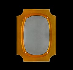Amber Glass Mirror After Fontana Arte
