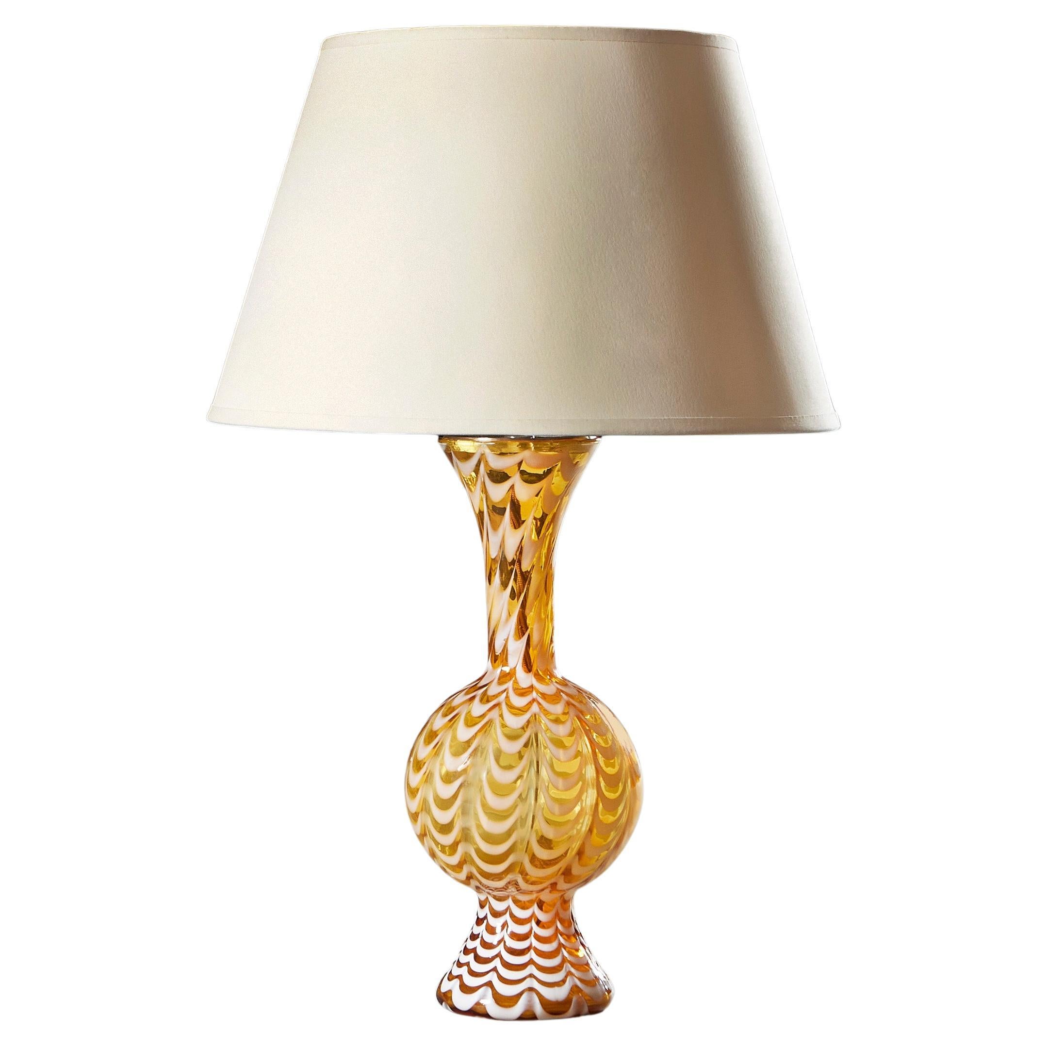 Amber Murano Glass Lamp