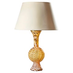Vintage Amber Murano Glass Lamp