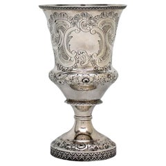 An American Antique Coin Silver Goblet by Ball, Tompkins and Black, 19th Century