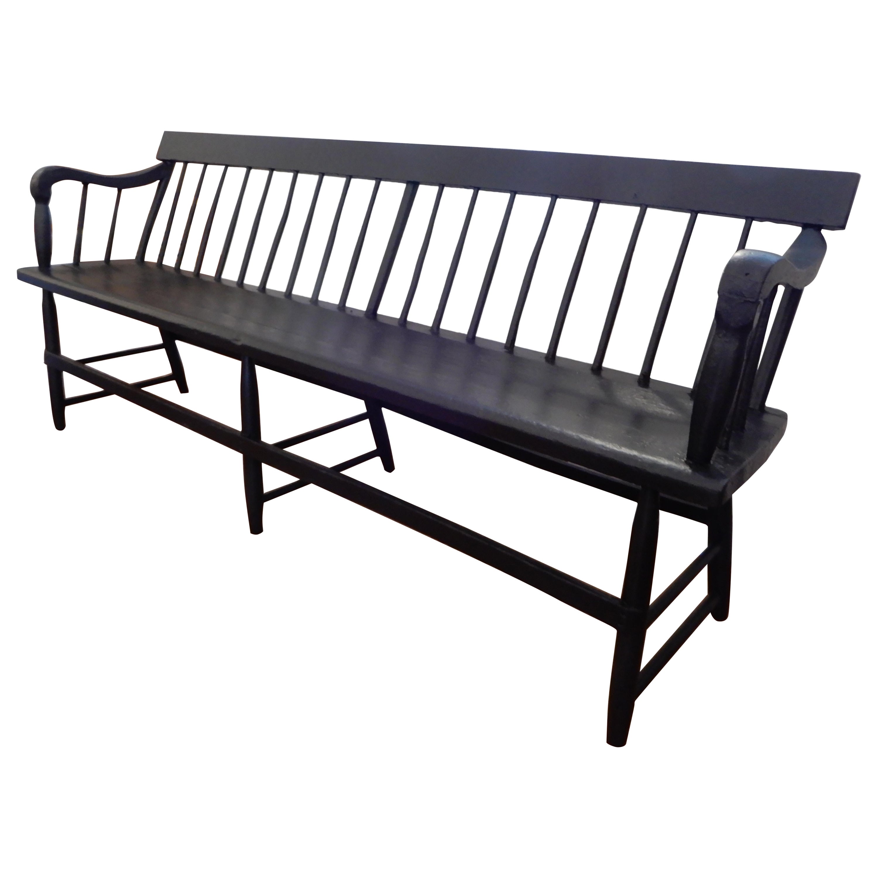 An American Antique Wooden  Bench /Settee, c1890s