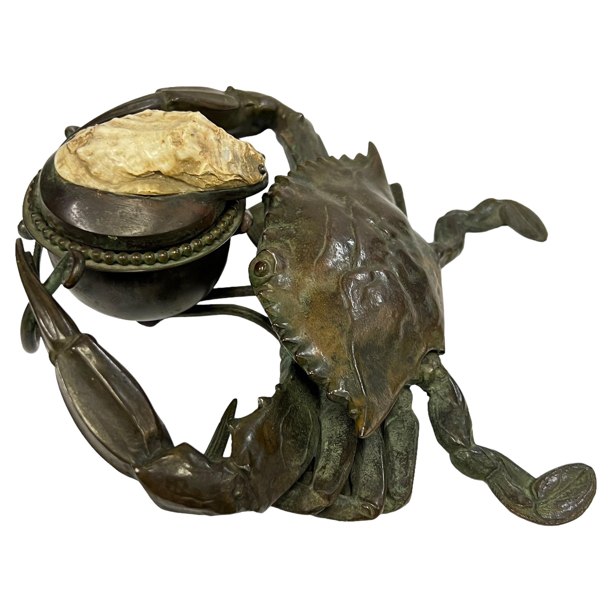 A a rare and early American Art Nouveau patinated bronze 