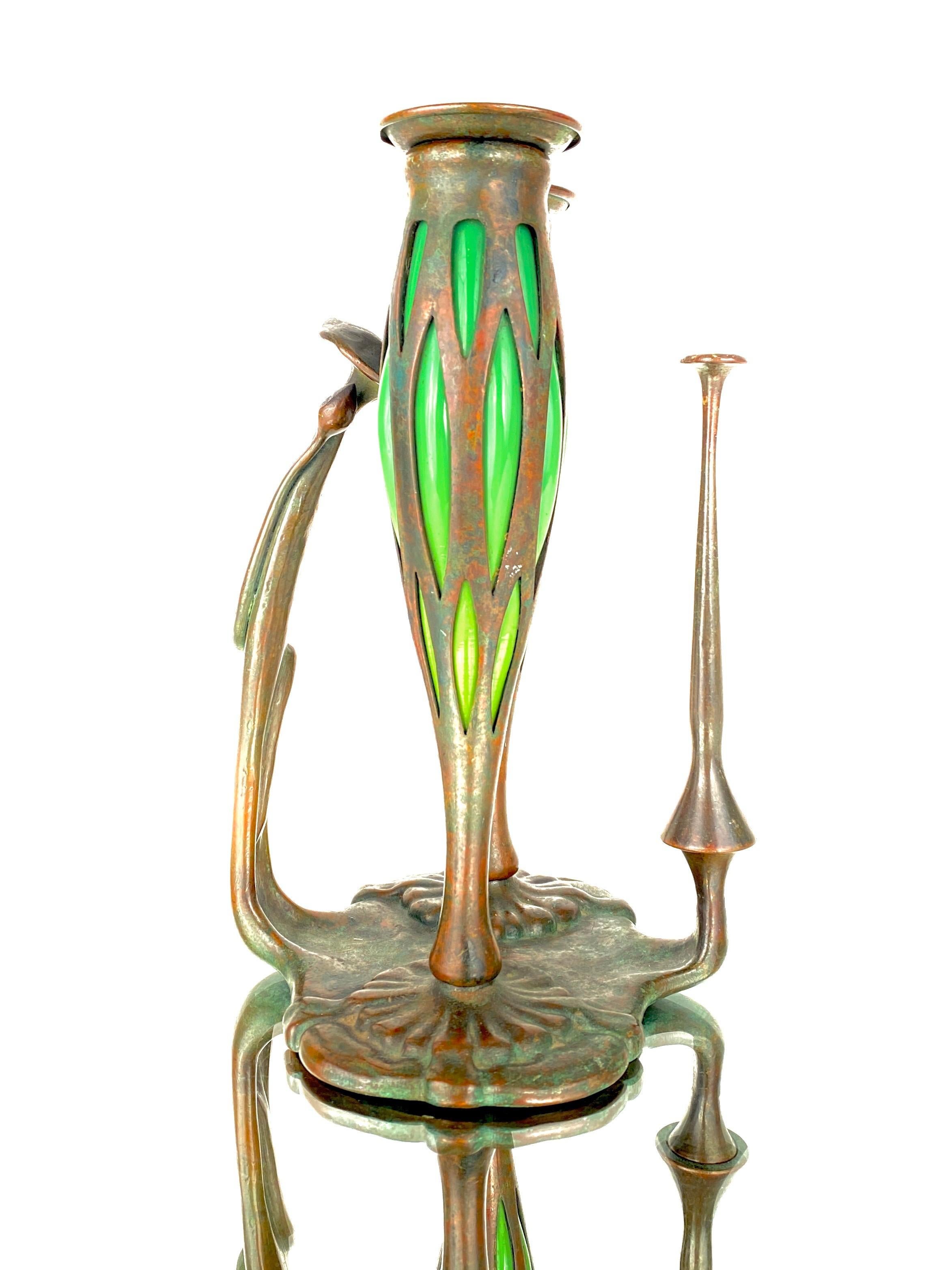 Kerzen Leuchter Kandelaber Lampe Jugendstil Bronze Geschenk Vintage Ästhetik 