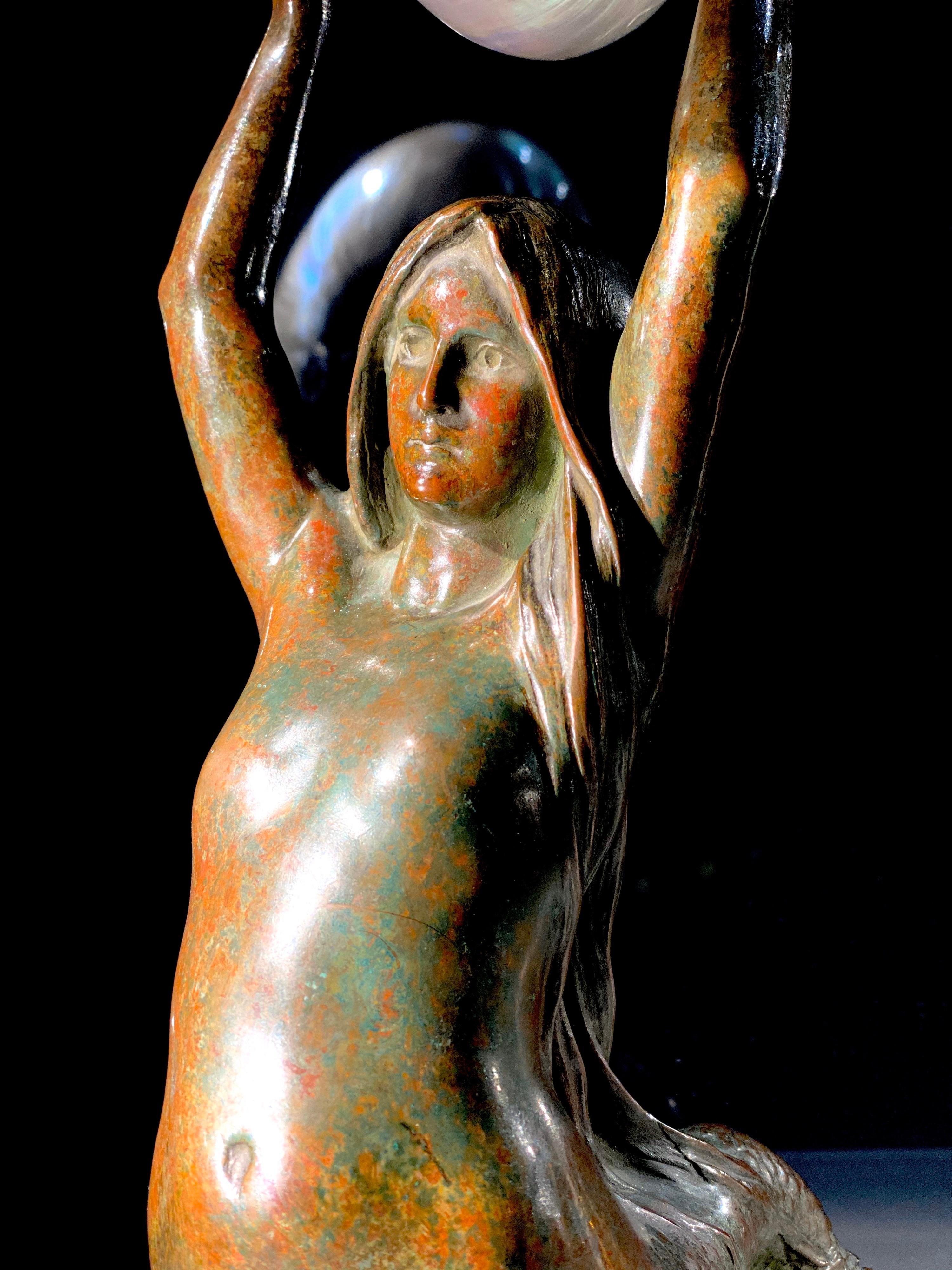 art deco mermaid lamp