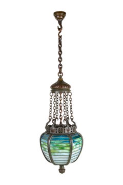 American Art Nouveau Moorish Geometric Lantern by Tiffany Studios